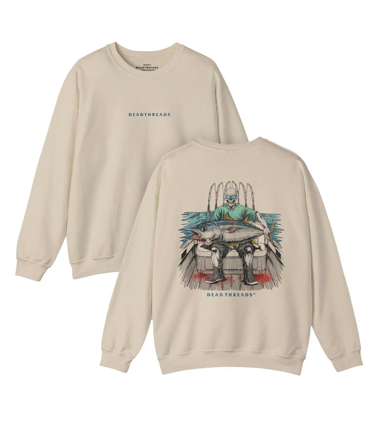 BLUEFIN BLOODBATH - “DT ESSENTIAL" CREWNECK SWEATSHIRT – Sweatshirt – Dead Threads Apparel