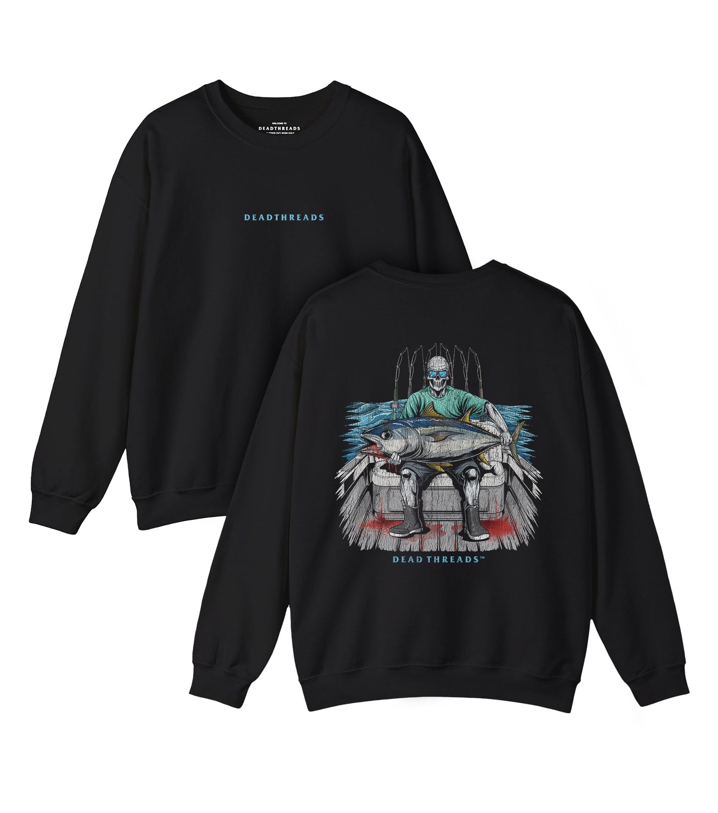 BLUEFIN BLOODBATH - “DT ESSENTIAL" CREWNECK SWEATSHIRT – Sweatshirt – Dead Threads Apparel