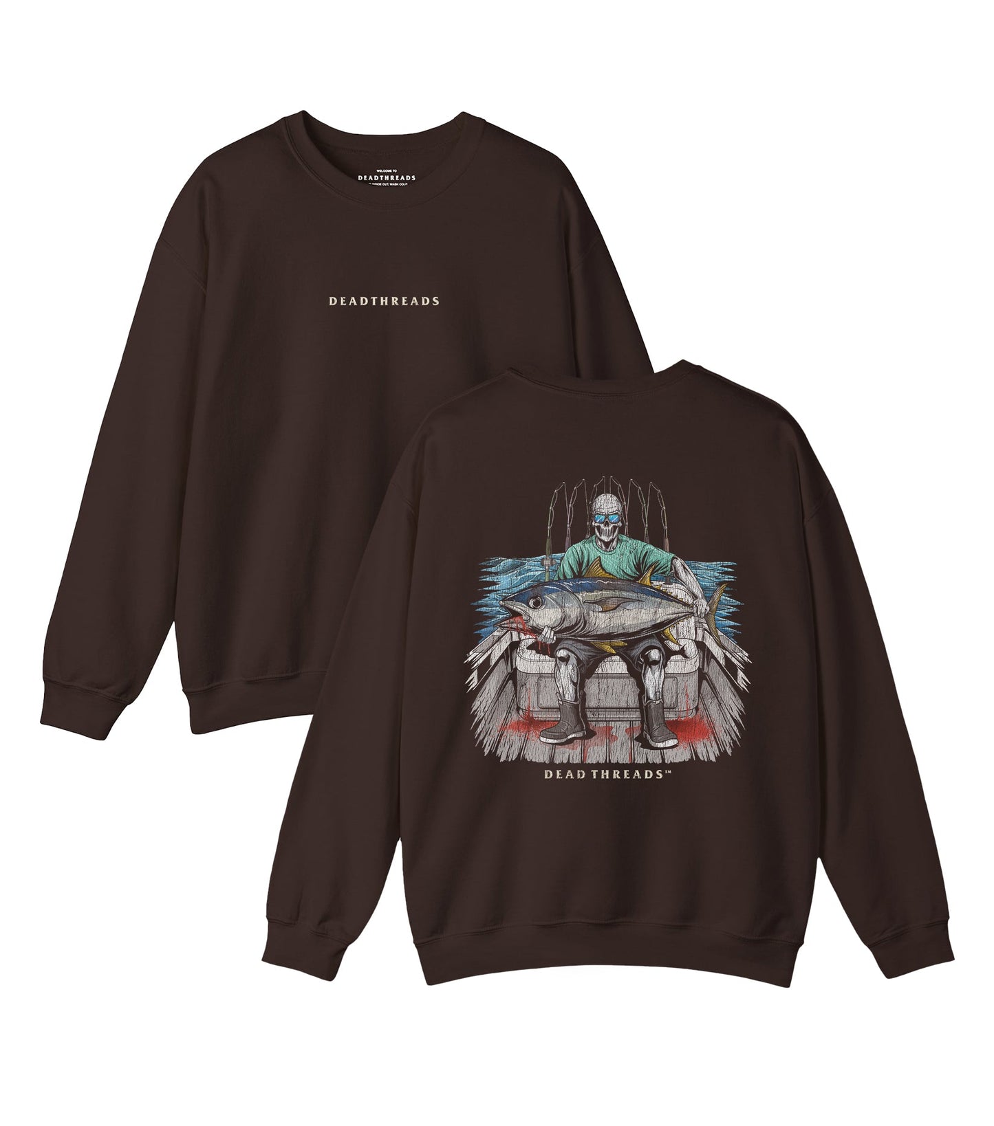 BLUEFIN BLOODBATH - “DT ESSENTIAL" CREWNECK SWEATSHIRT – Sweatshirt – Dead Threads Apparel