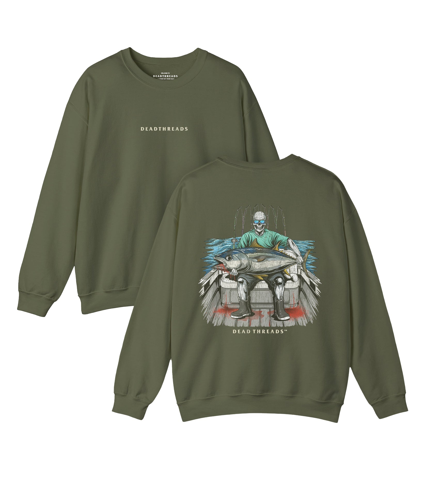 BLUEFIN BLOODBATH - “DT ESSENTIAL" CREWNECK SWEATSHIRT – Sweatshirt – Dead Threads Apparel