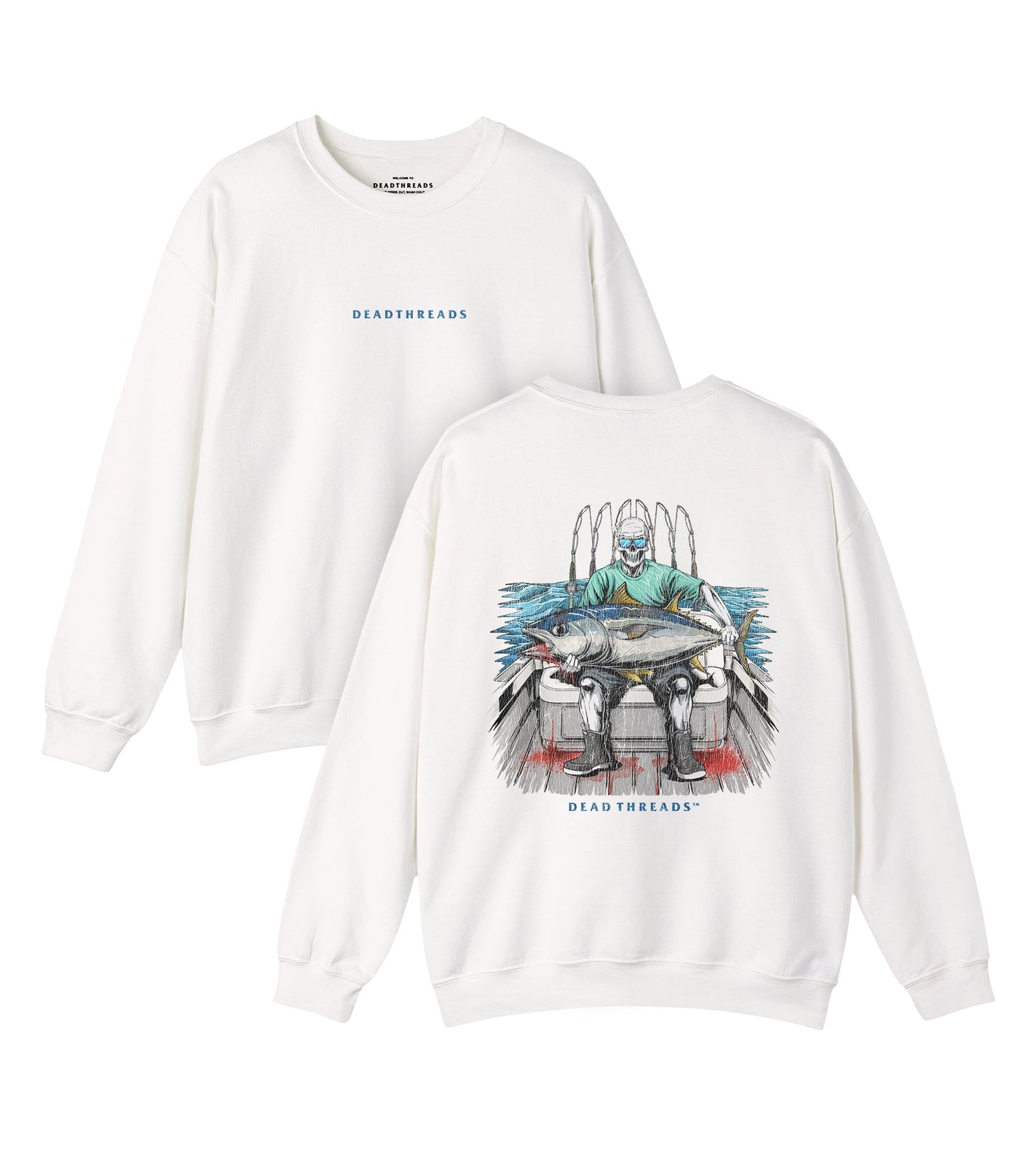 BLUEFIN BLOODBATH - “DT ESSENTIAL" CREWNECK SWEATSHIRT – Sweatshirt – Dead Threads Apparel