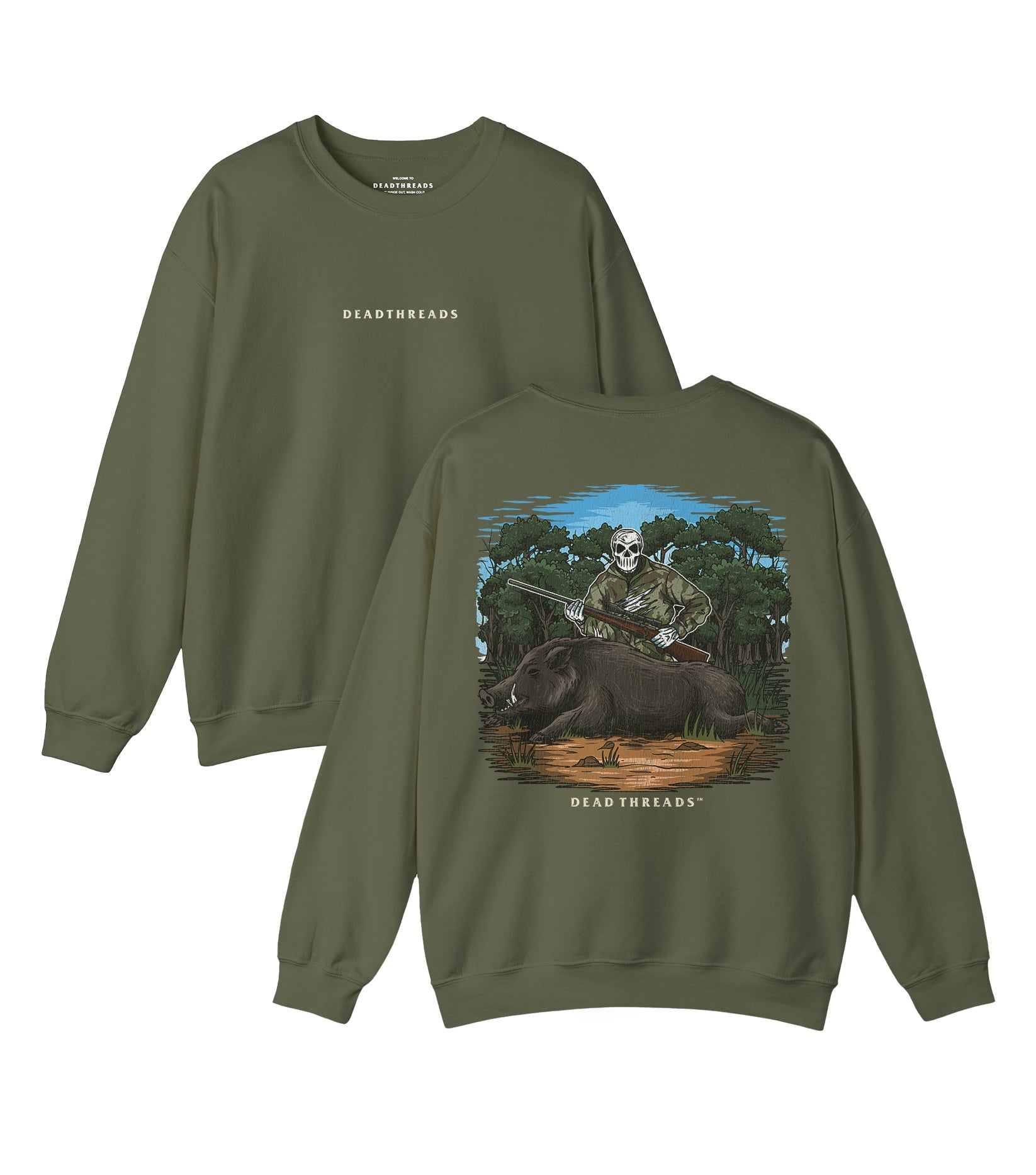 BOARED TO DEATH - “DT ESSENTIAL" CREWNECK SWEATSHIRT – Sweatshirt – Dead Threads Apparel