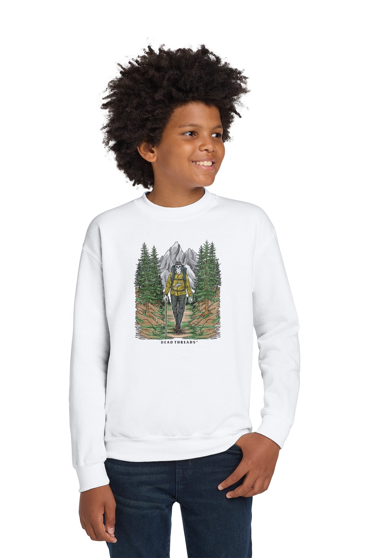 BONE VOYAGE KIDS CREWNECK SWEATSHIRT – Kids clothes – Dead Threads Apparel
