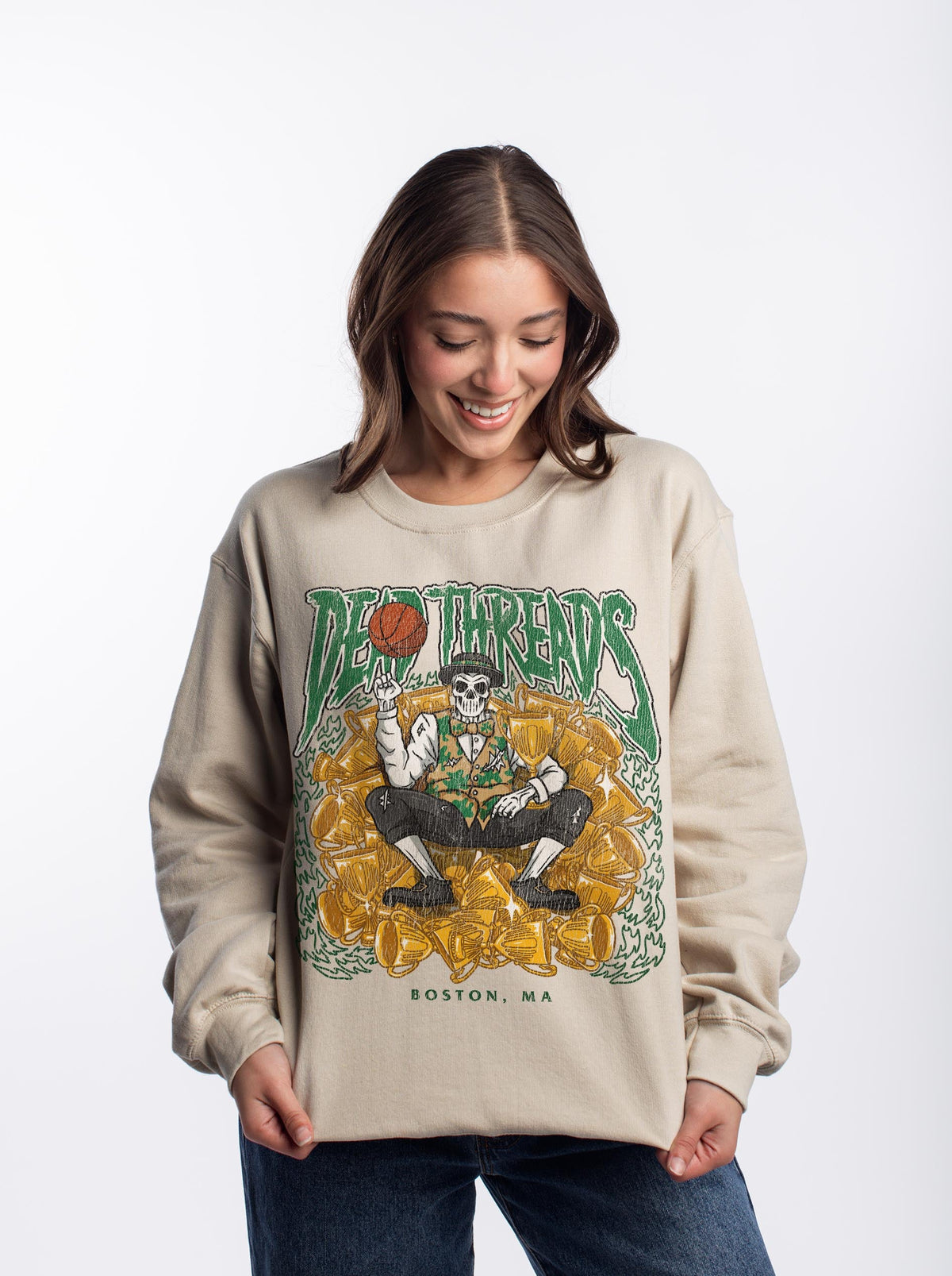 BOSTON BASKETBALL - CREWNECK SWEATSHIRT – Sweatshirt – Dead Threads Apparel