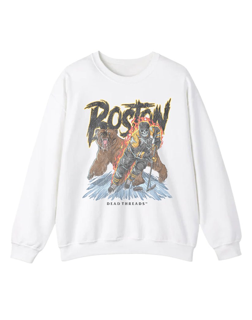 BOSTON HOCKEY CREWNECK SWEATSHIRT – Sweatshirt – Dead Threads Apparel