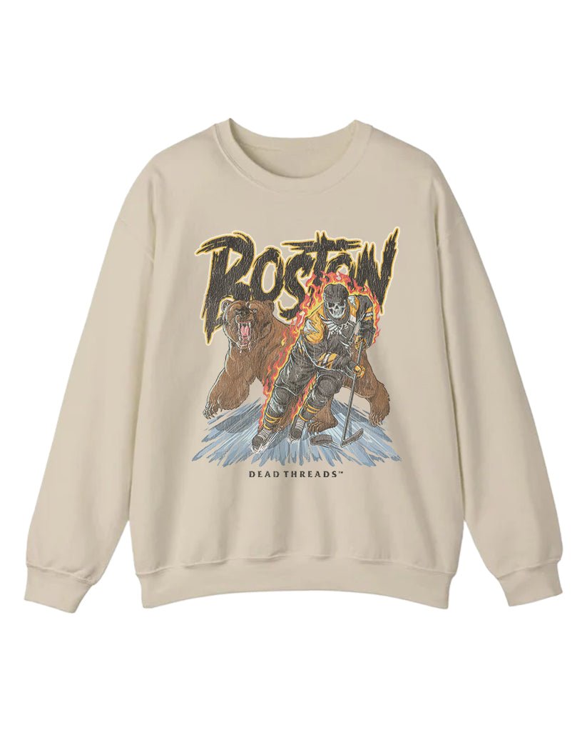 BOSTON HOCKEY CREWNECK SWEATSHIRT – Sweatshirt – Dead Threads Apparel