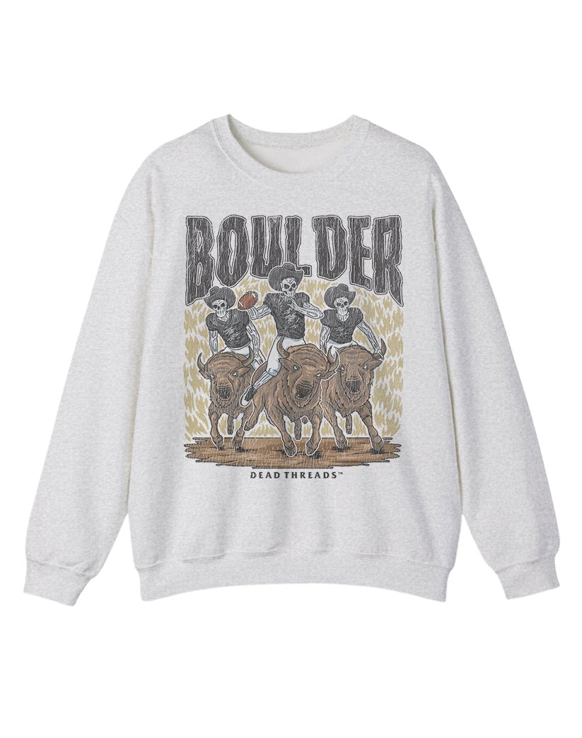 BOULDER FOOTBALL CREWNECK SWEATSHIRT – Sweatshirt – Dead Threads Apparel