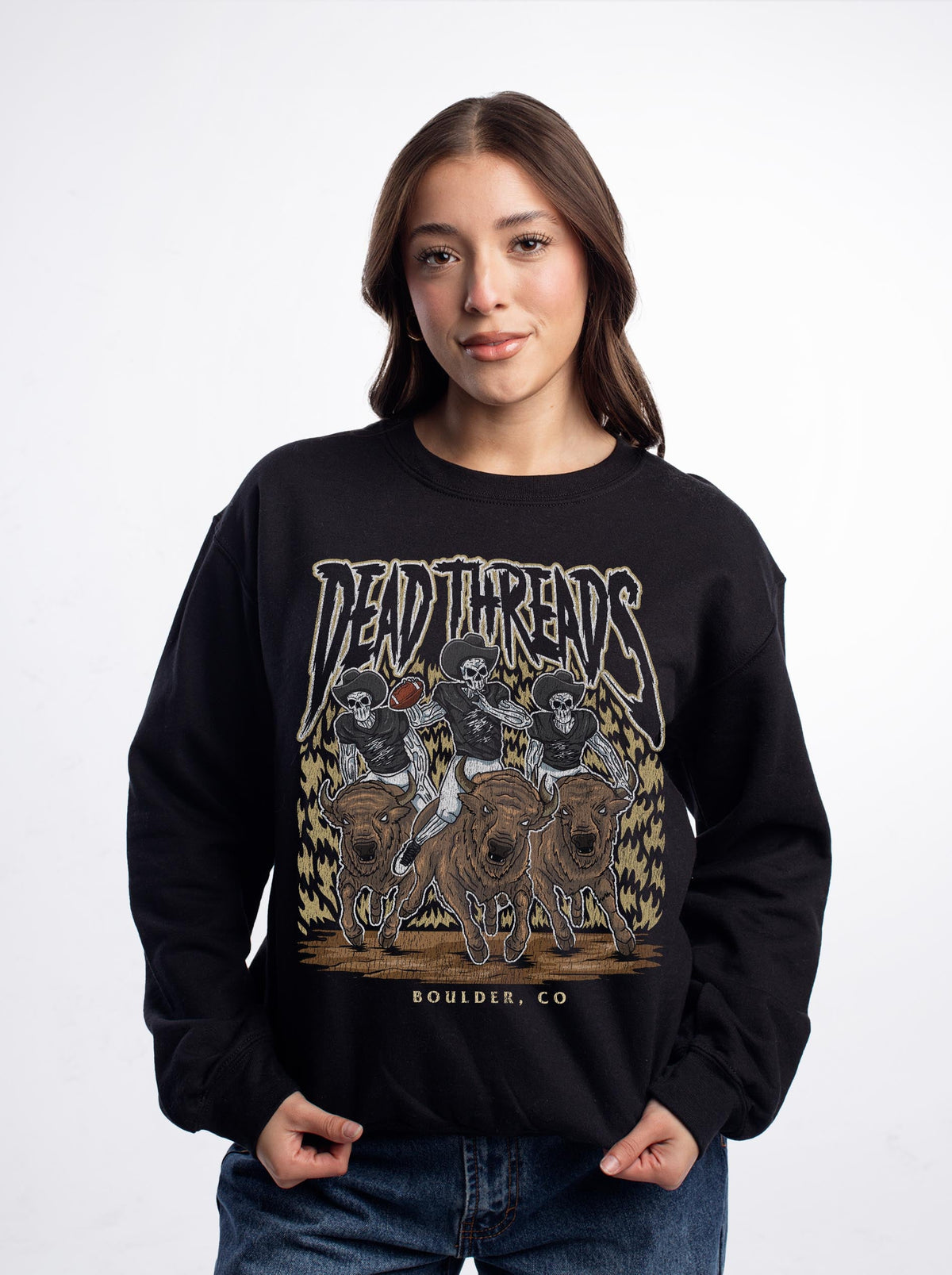 BOULDER FOOTBALL - CREWNECK SWEATSHIRT – Sweatshirt – Dead Threads Apparel