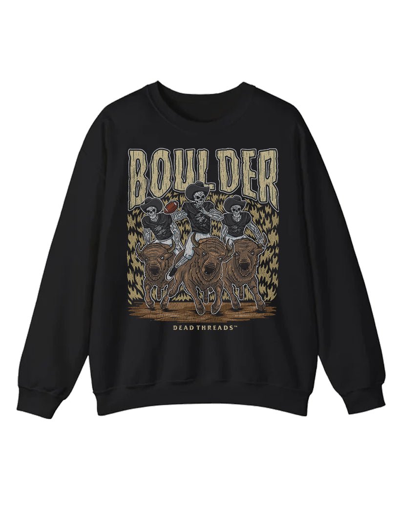 BOULDER FOOTBALL CREWNECK SWEATSHIRT – Sweatshirt – Dead Threads Apparel