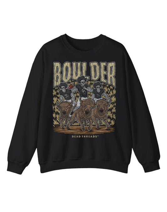 BOULDER FOOTBALL CREWNECK SWEATSHIRT – Sweatshirt – Dead Threads Apparel