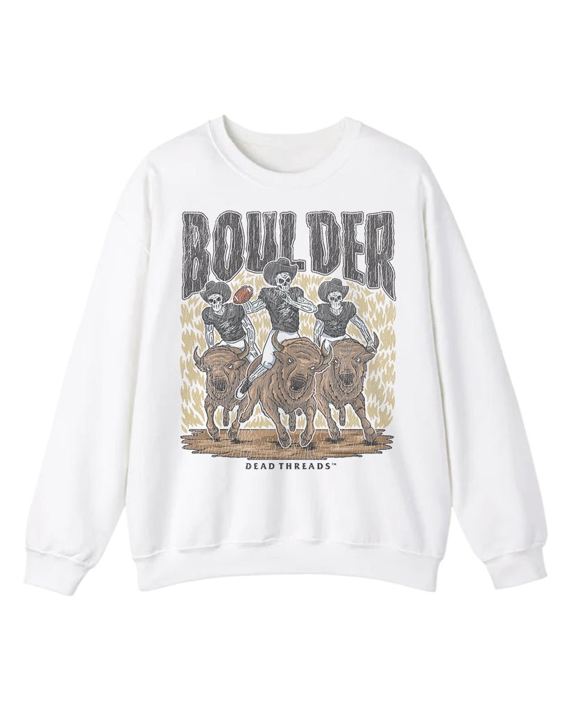 BOULDER FOOTBALL CREWNECK SWEATSHIRT – Sweatshirt – Dead Threads Apparel