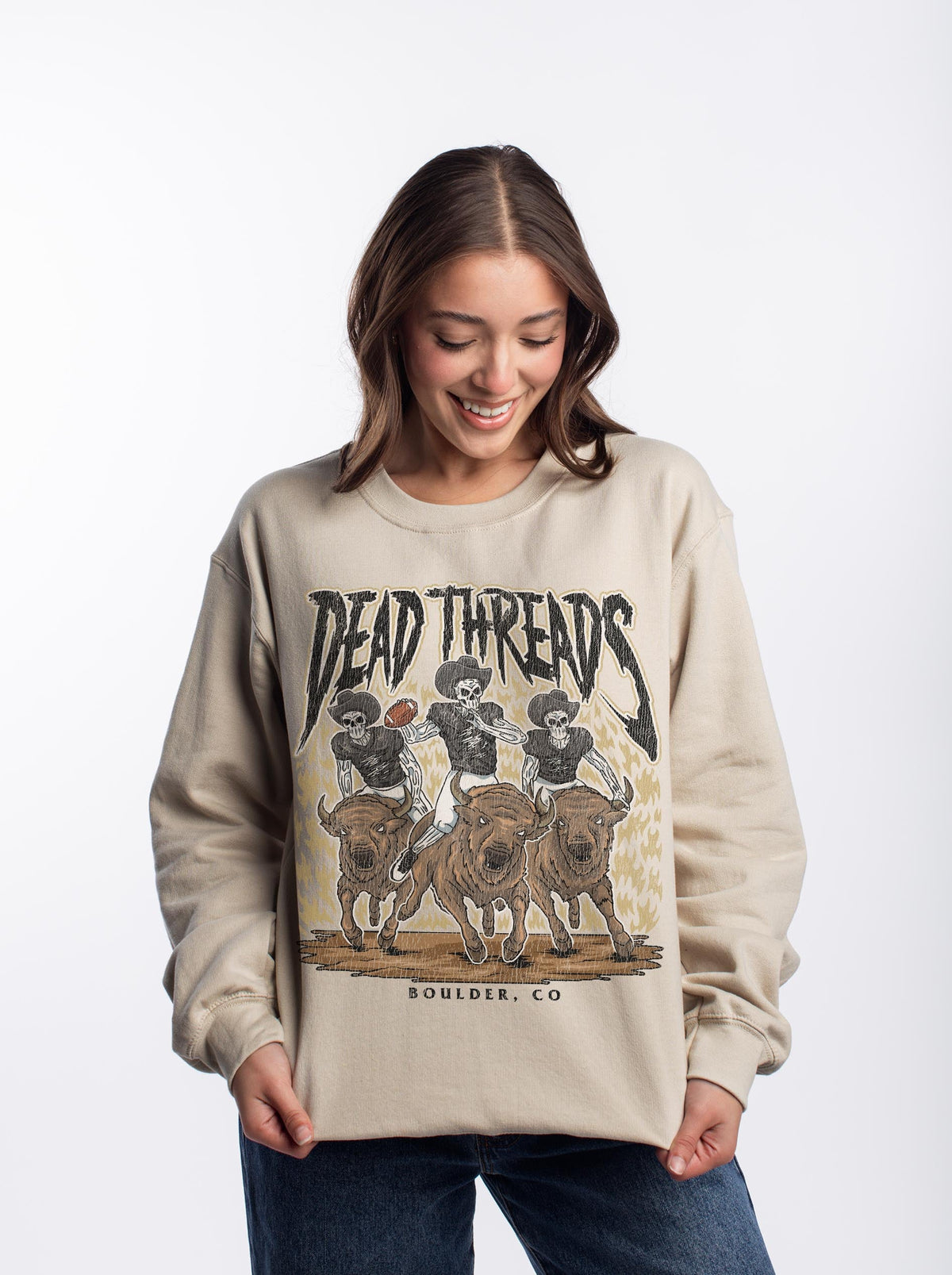BOULDER FOOTBALL - CREWNECK SWEATSHIRT – Sweatshirt – Dead Threads Apparel