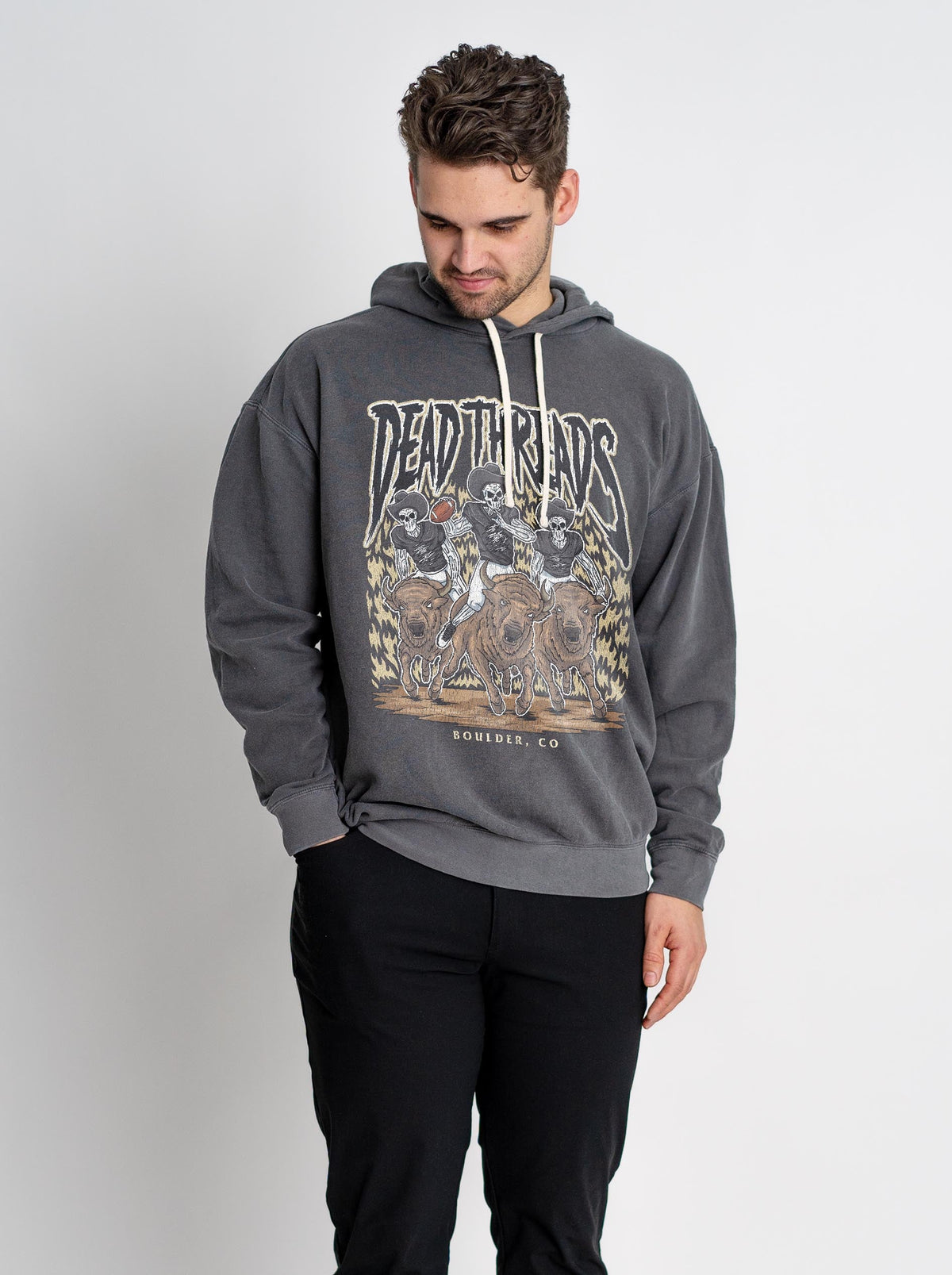 BOULDER FOOTBALL - LIGHTWEIGHT HOODIE – Lightweight – Dead Threads Apparel