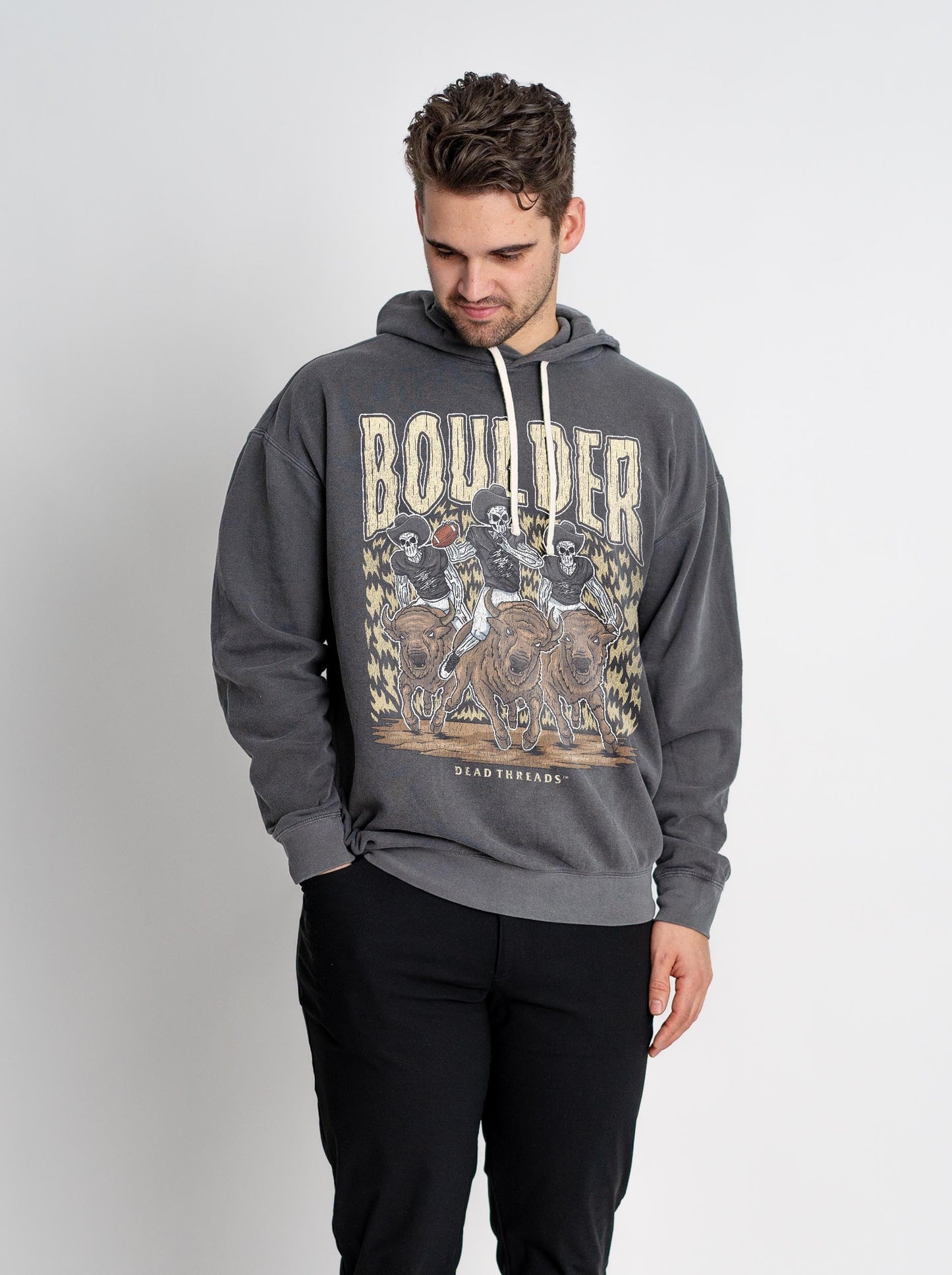 BOULDER FOOTBALL - LIGHTWEIGHT HOODIE – Lightweight – Dead Threads Apparel