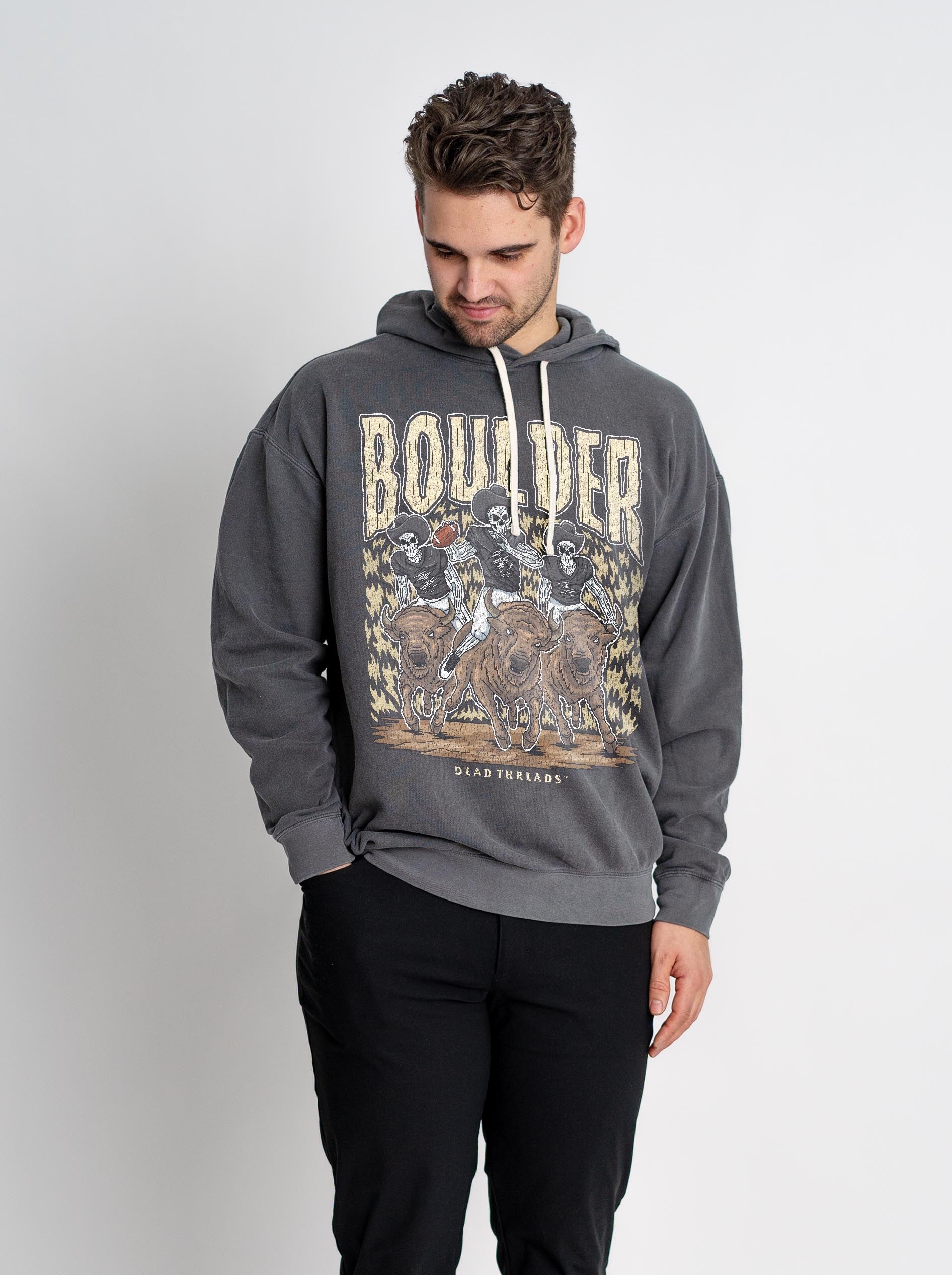 BOULDER FOOTBALL - LIGHTWEIGHT HOODIE – Lightweight – Dead Threads Apparel