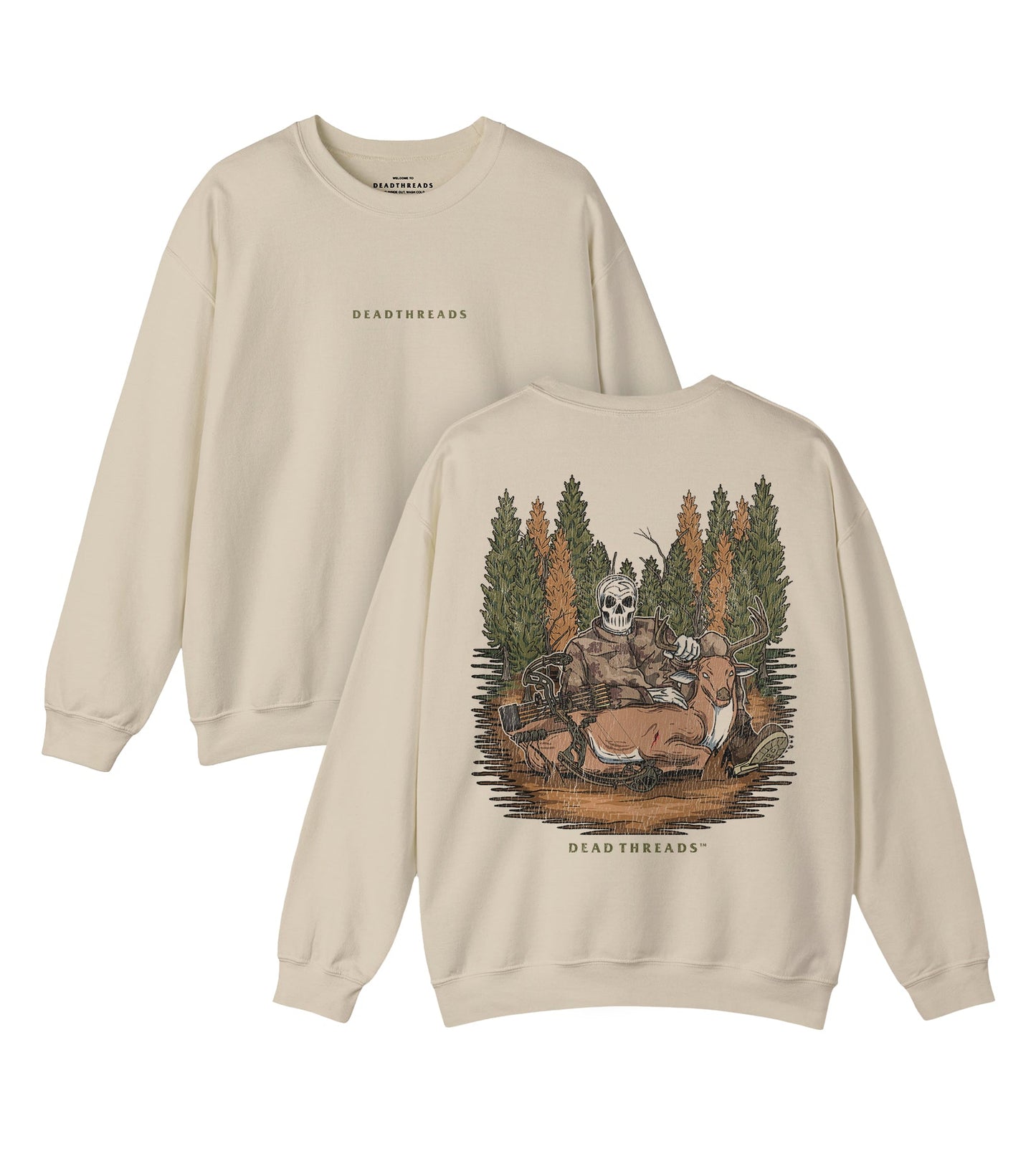 BOW HUNTING - “DT ESSENTIAL" CREWNECK SWEATSHIRT – Sweatshirt – Dead Threads Apparel