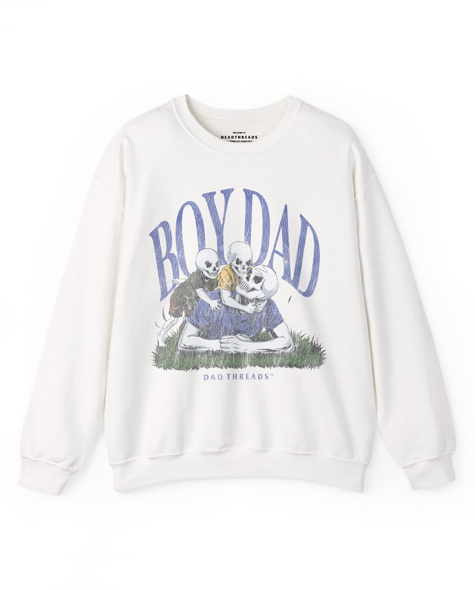 BOY DAD v2 (DYNAMIC DUO) - CREWNECK SWEATSHIRT – Sweatshirt – Dead Threads Apparel