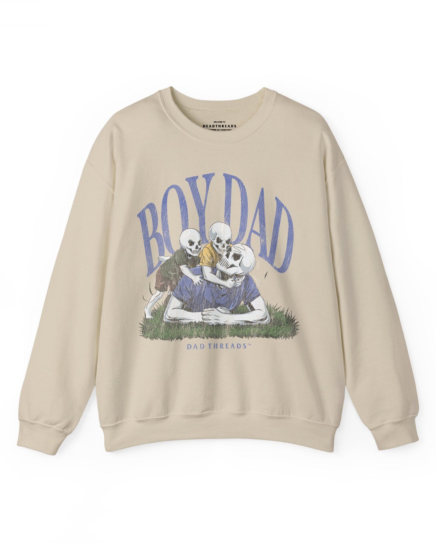 BOY DAD v2 (DYNAMIC DUO) - CREWNECK SWEATSHIRT – Sweatshirt – Dead Threads Apparel