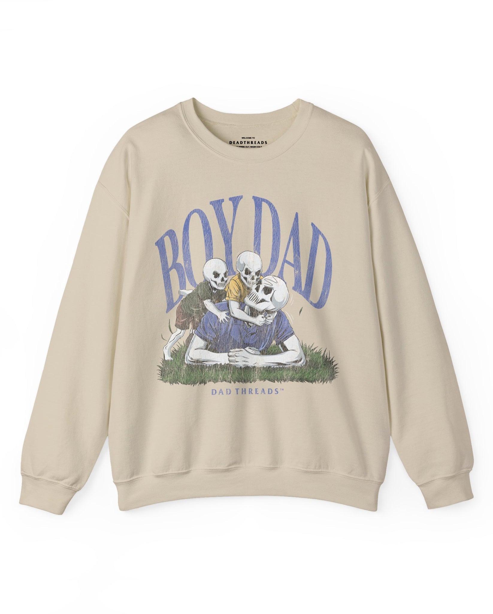 BOY DAD v2 (DYNAMIC DUO) - CREWNECK SWEATSHIRT – Sweatshirt – Dead Threads Apparel