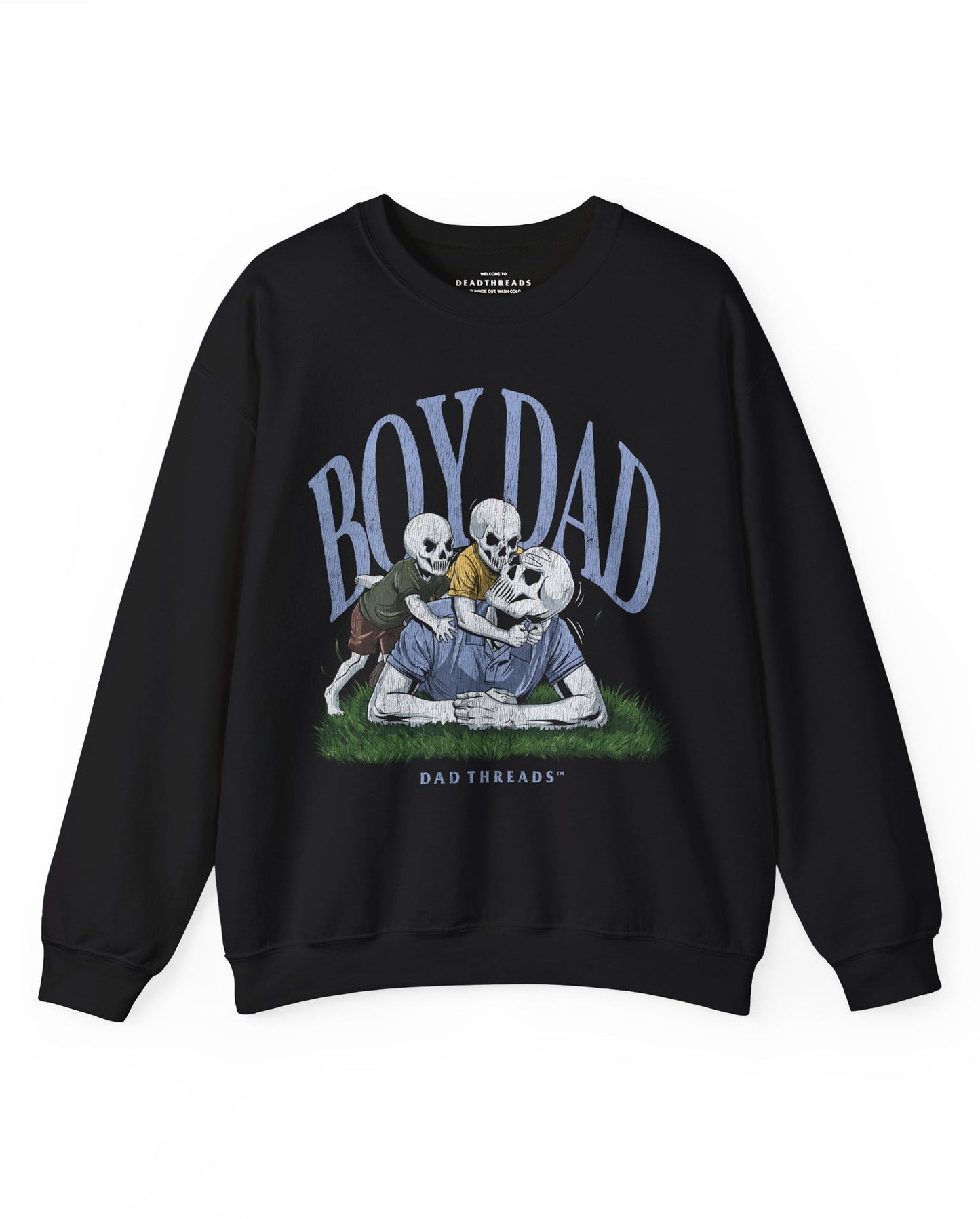 BOY DAD v2 (DYNAMIC DUO) - CREWNECK SWEATSHIRT – Sweatshirt – Dead Threads Apparel