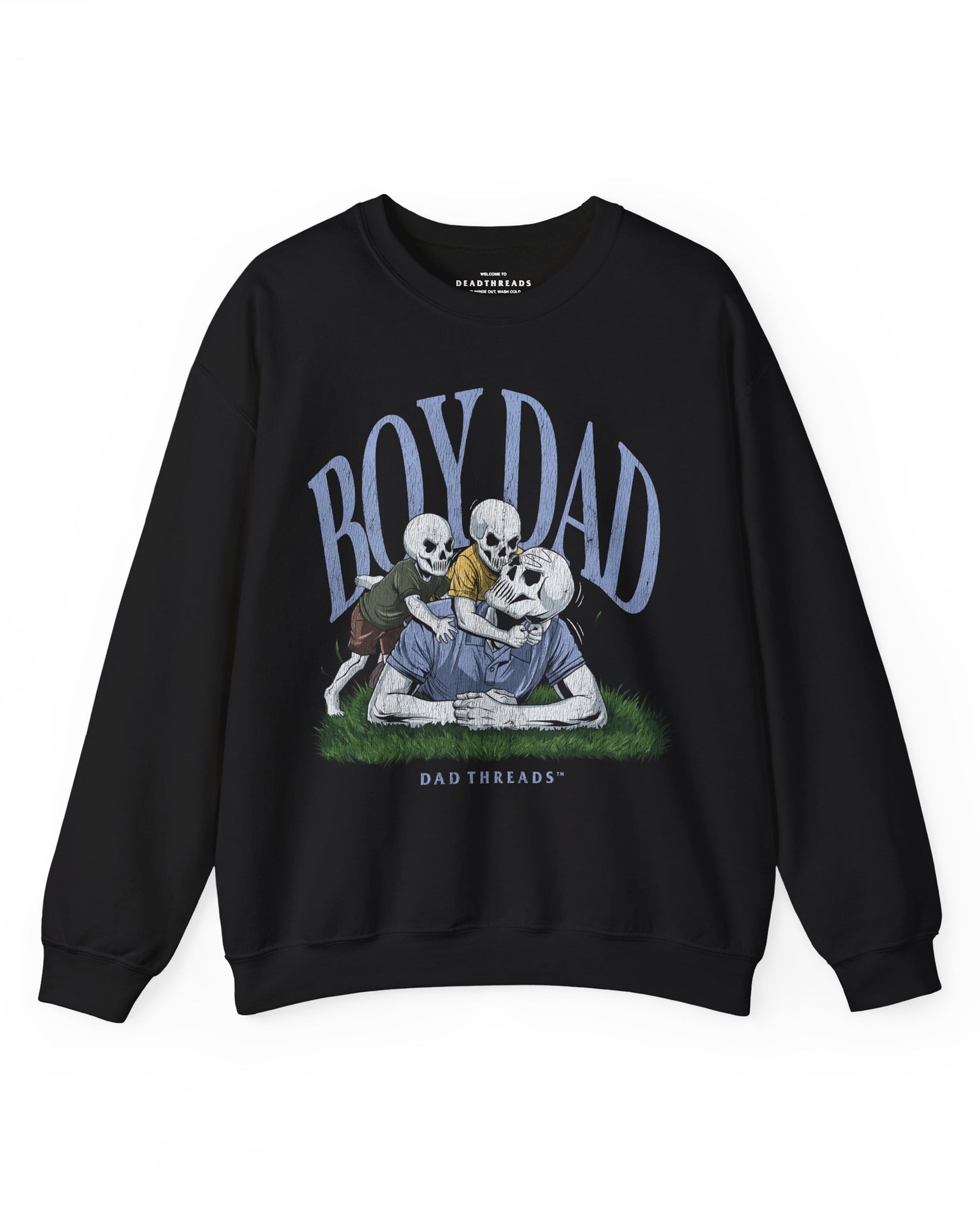 BOY DAD v2 (DYNAMIC DUO) - CREWNECK SWEATSHIRT – Sweatshirt – Dead Threads Apparel