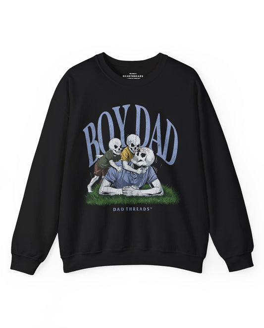 BOY DAD v2 (DYNAMIC DUO) - CREWNECK SWEATSHIRT – Sweatshirt – Dead Threads Apparel