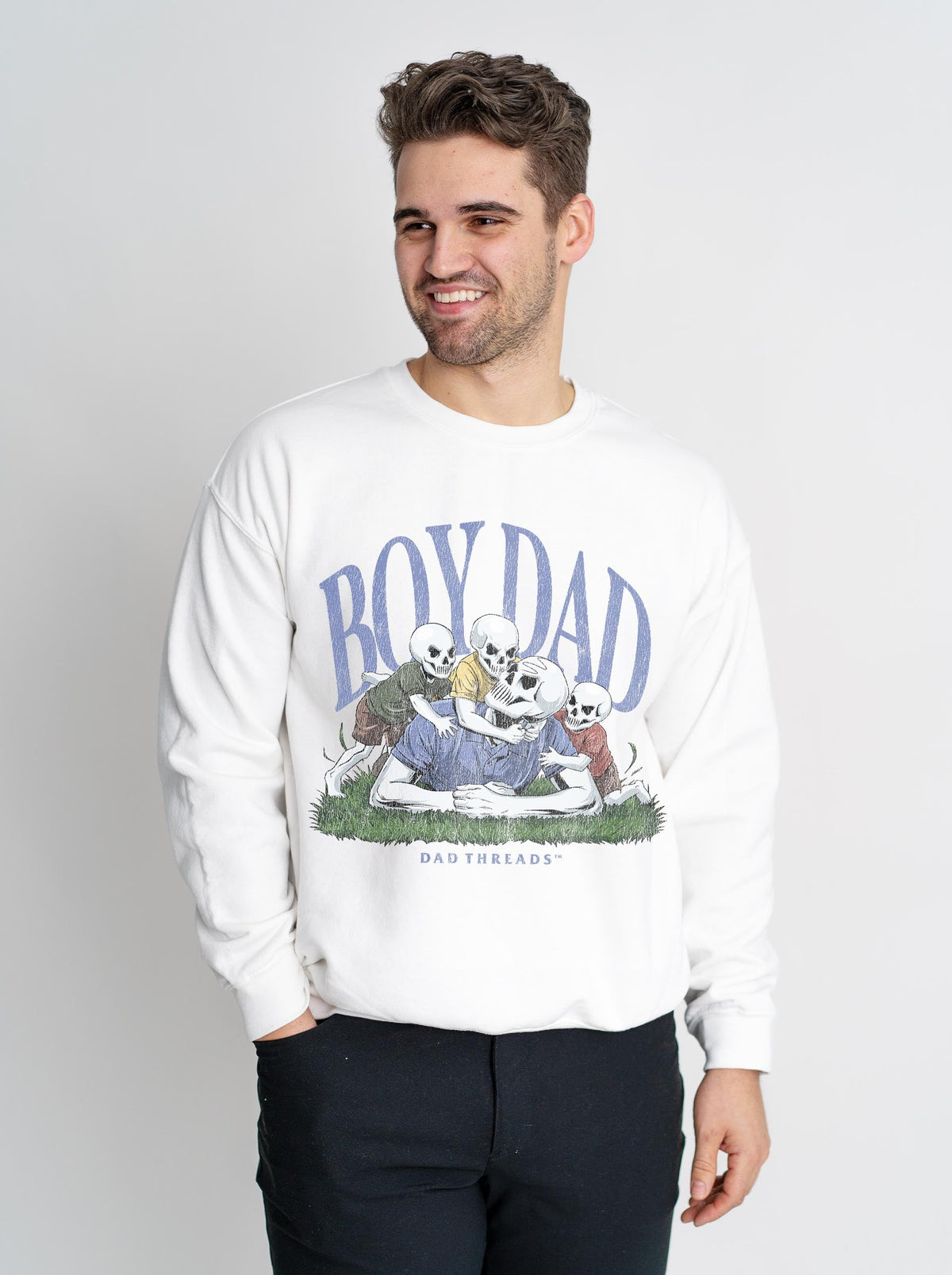 BOY DAD v3 (FULL HOUSE) - CREWNECK SWEATSHIRT – Sweatshirt – Dead Threads Apparel