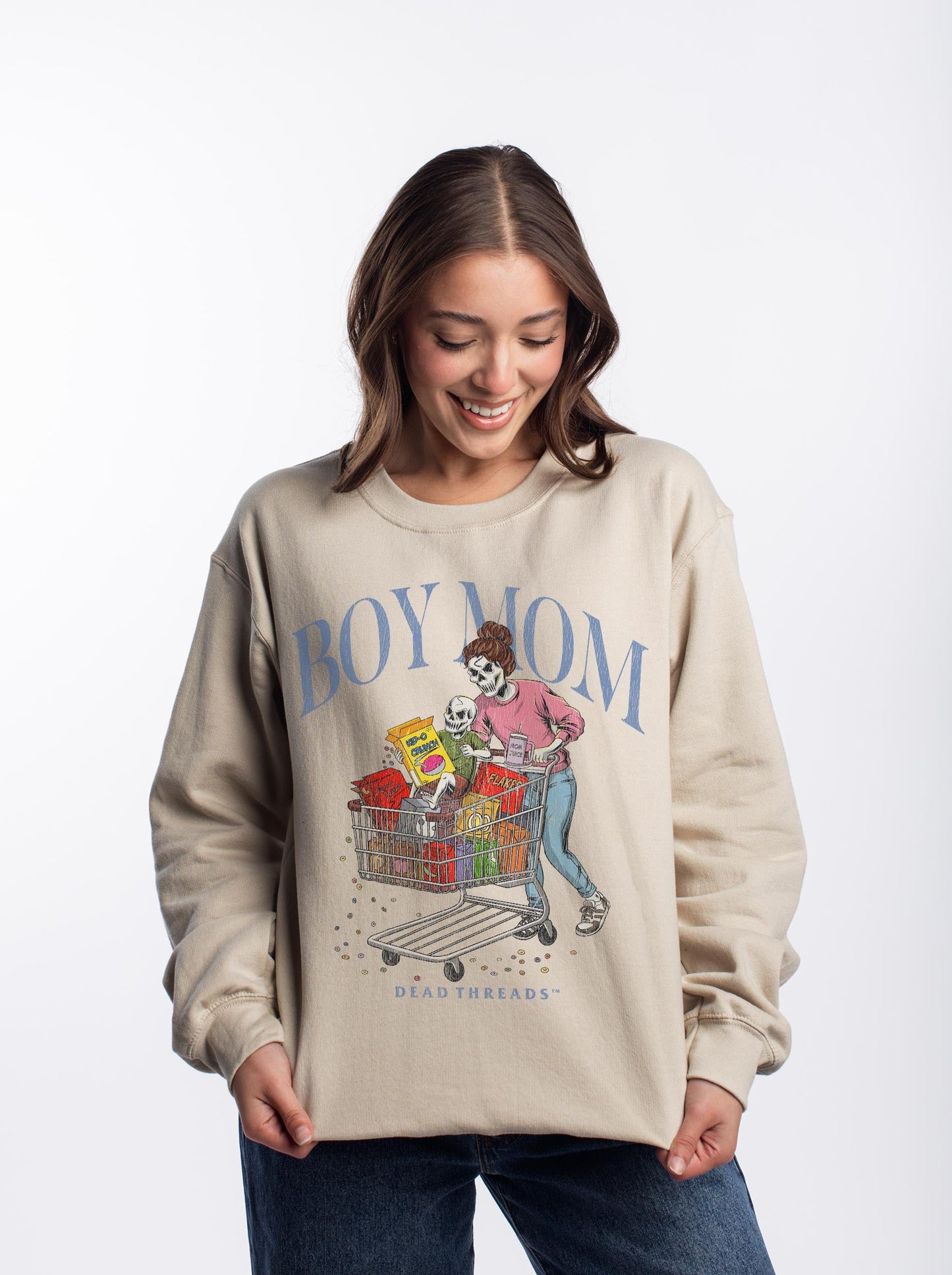 BOY MOM v1 - CREWNECK SWEATSHIRT – Sweatshirt – Dead Threads Apparel