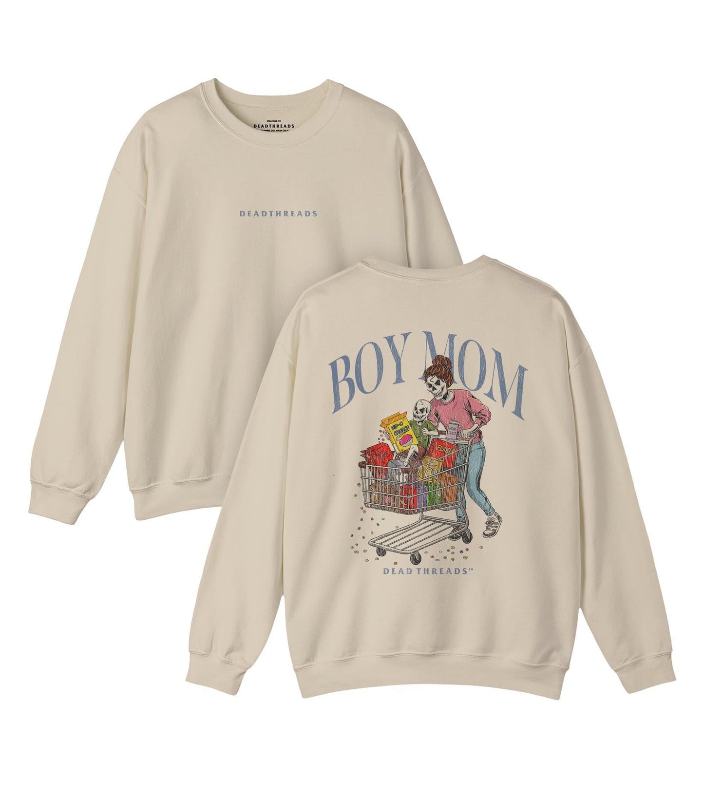 BOY MOM v1 - “DT ESSENTIAL" CREWNECK SWEATSHIRT – Sweatshirt – Dead Threads Apparel