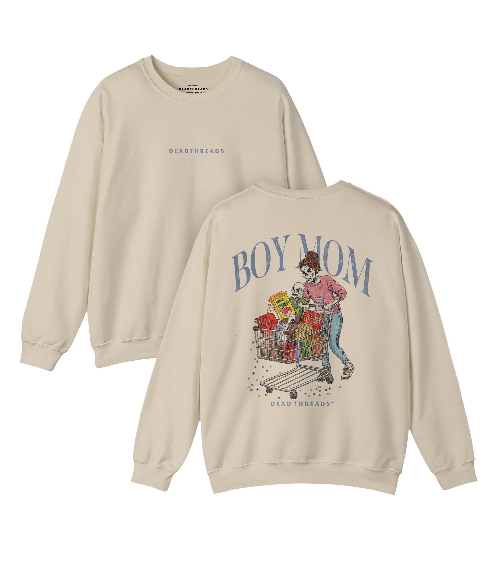 BOY MOM v1 - “DT ESSENTIAL" CREWNECK SWEATSHIRT – Sweatshirt – Dead Threads Apparel