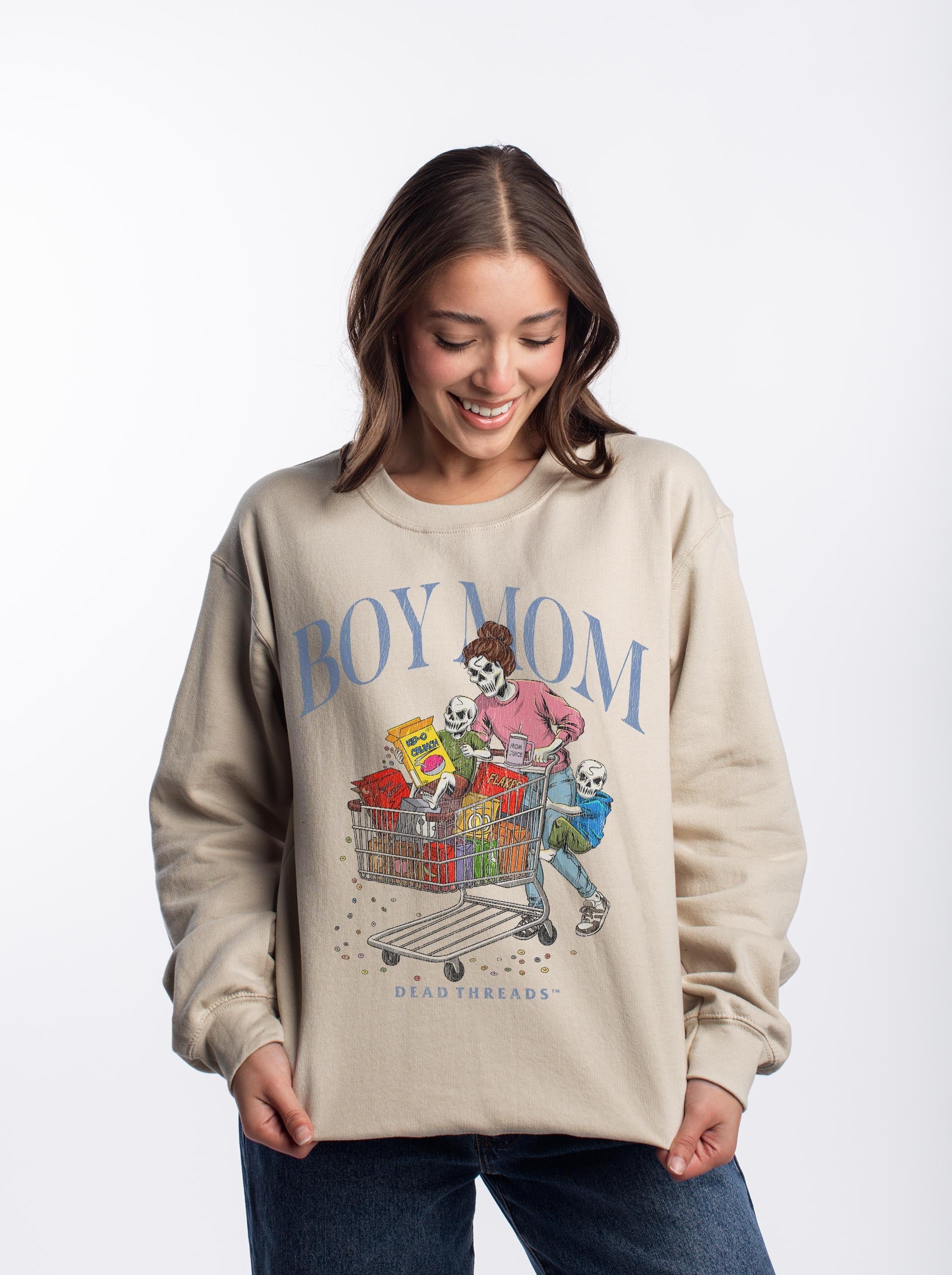 BOY MOM v2 - CREWNECK SWEATSHIRT – Sweatshirt – Dead Threads Apparel