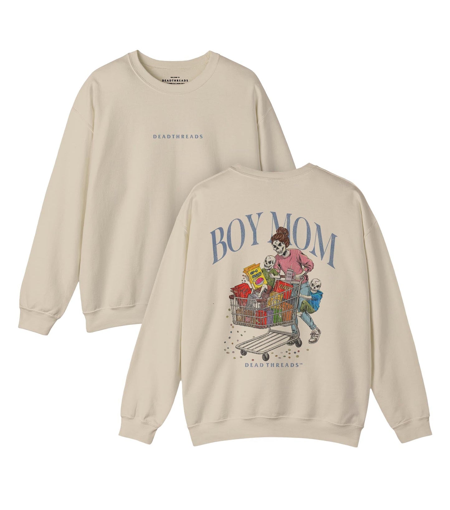 BOY MOM v2 - “DT ESSENTIAL" CREWNECK SWEATSHIRT – Sweatshirt – Dead Threads Apparel