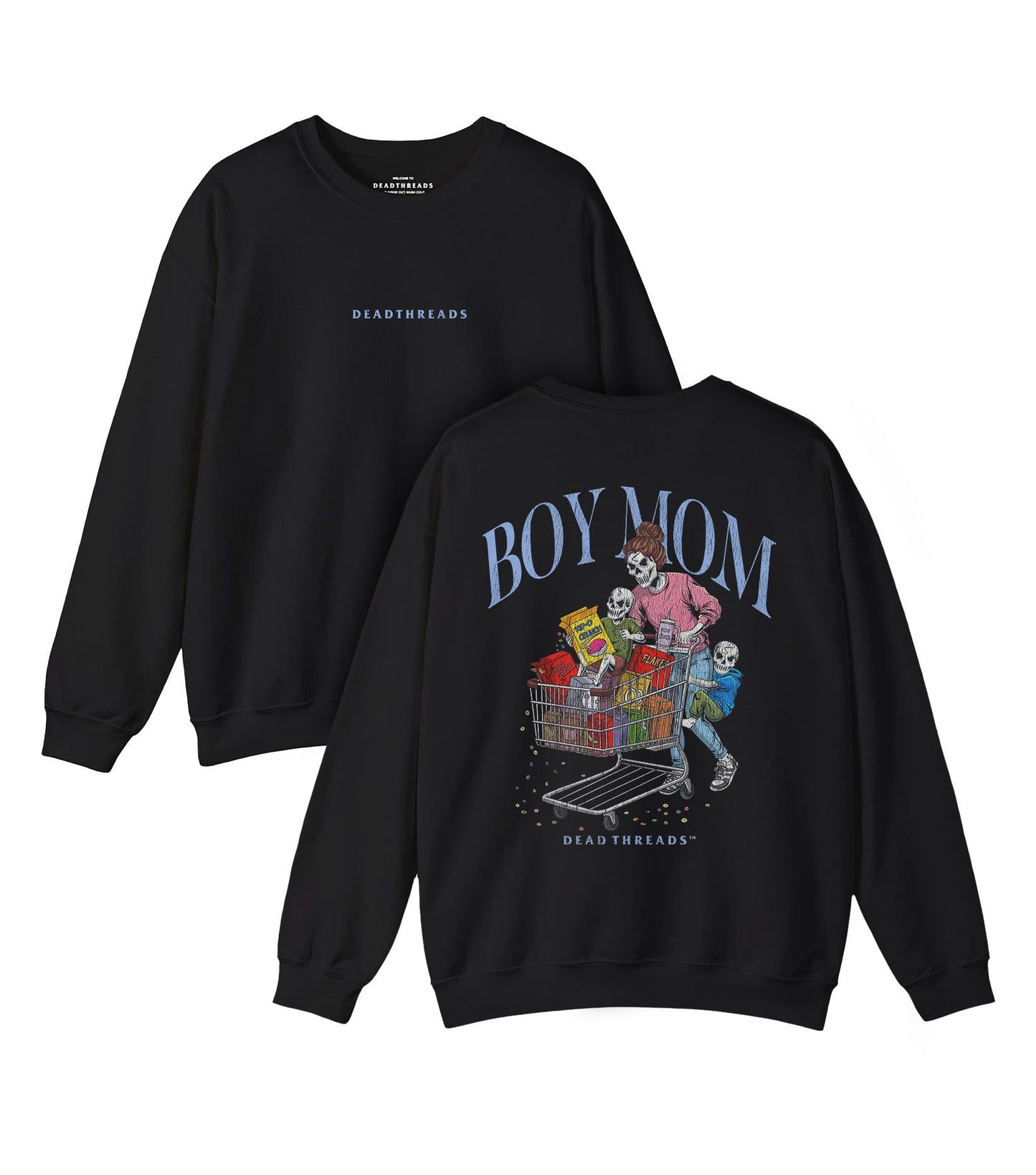 BOY MOM v2 - “DT ESSENTIAL" CREWNECK SWEATSHIRT – Sweatshirt – Dead Threads Apparel