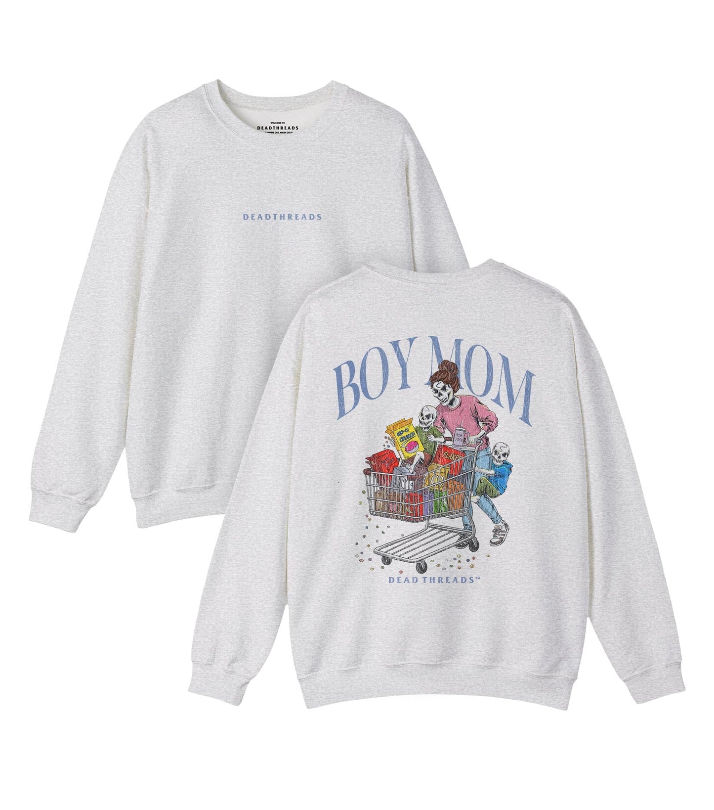 BOY MOM v2 - “DT ESSENTIAL" CREWNECK SWEATSHIRT – Sweatshirt – Dead Threads Apparel