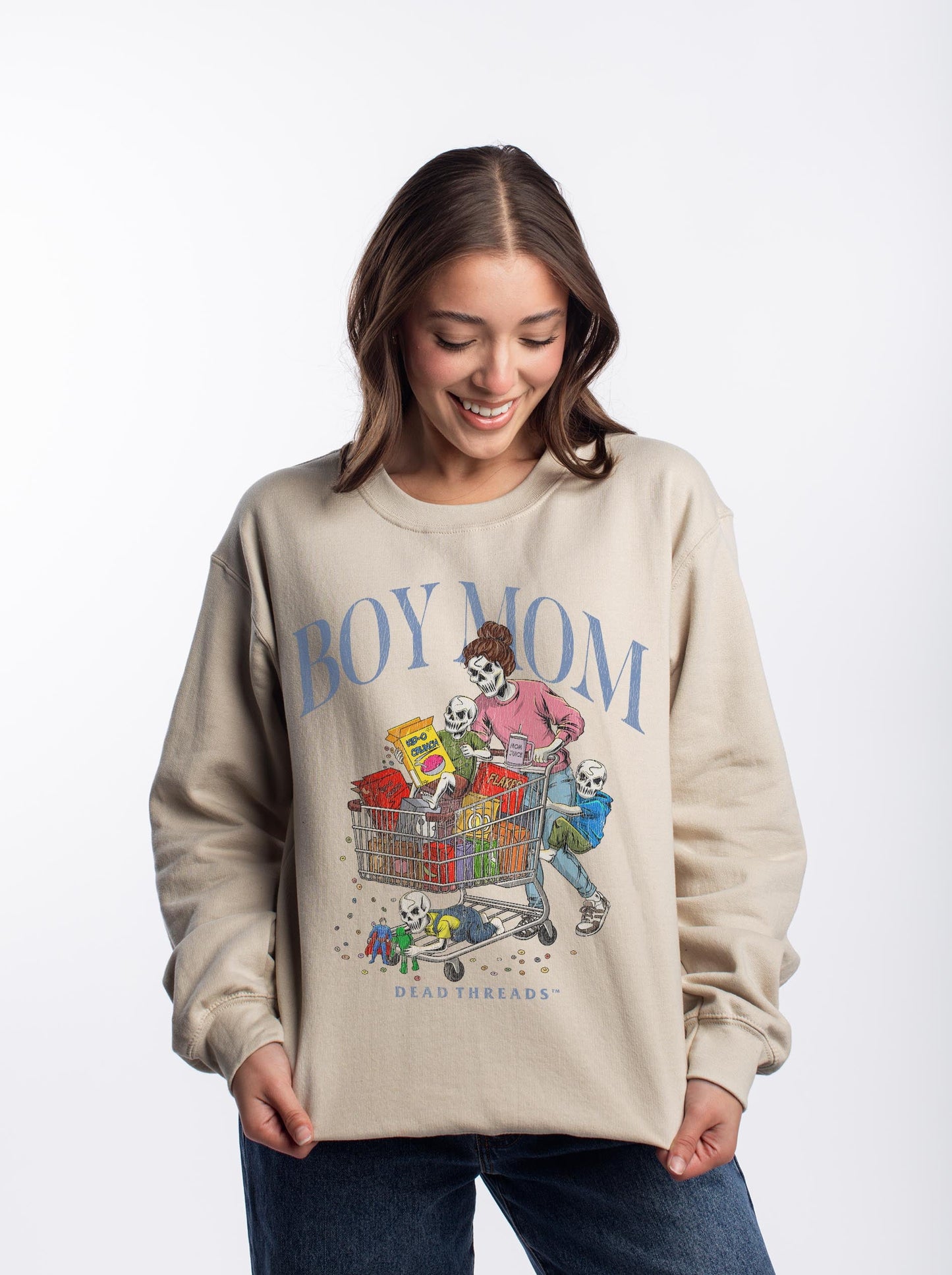 BOY MOM v3 - CREWNECK SWEATSHIRT – Sweatshirt – Dead Threads Apparel