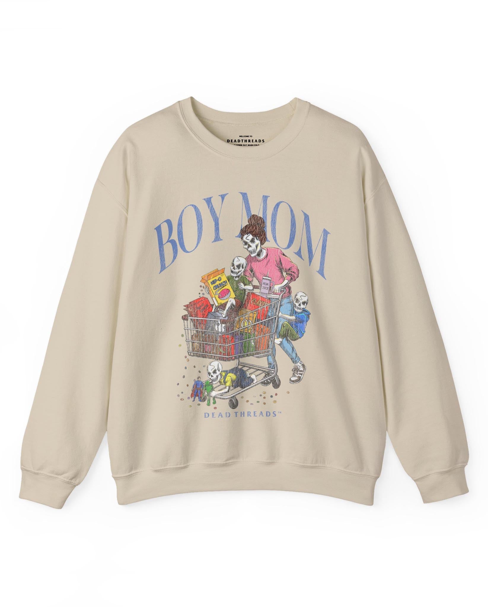 BOY MOM v3 - CREWNECK SWEATSHIRT – Sweatshirt – Dead Threads Apparel
