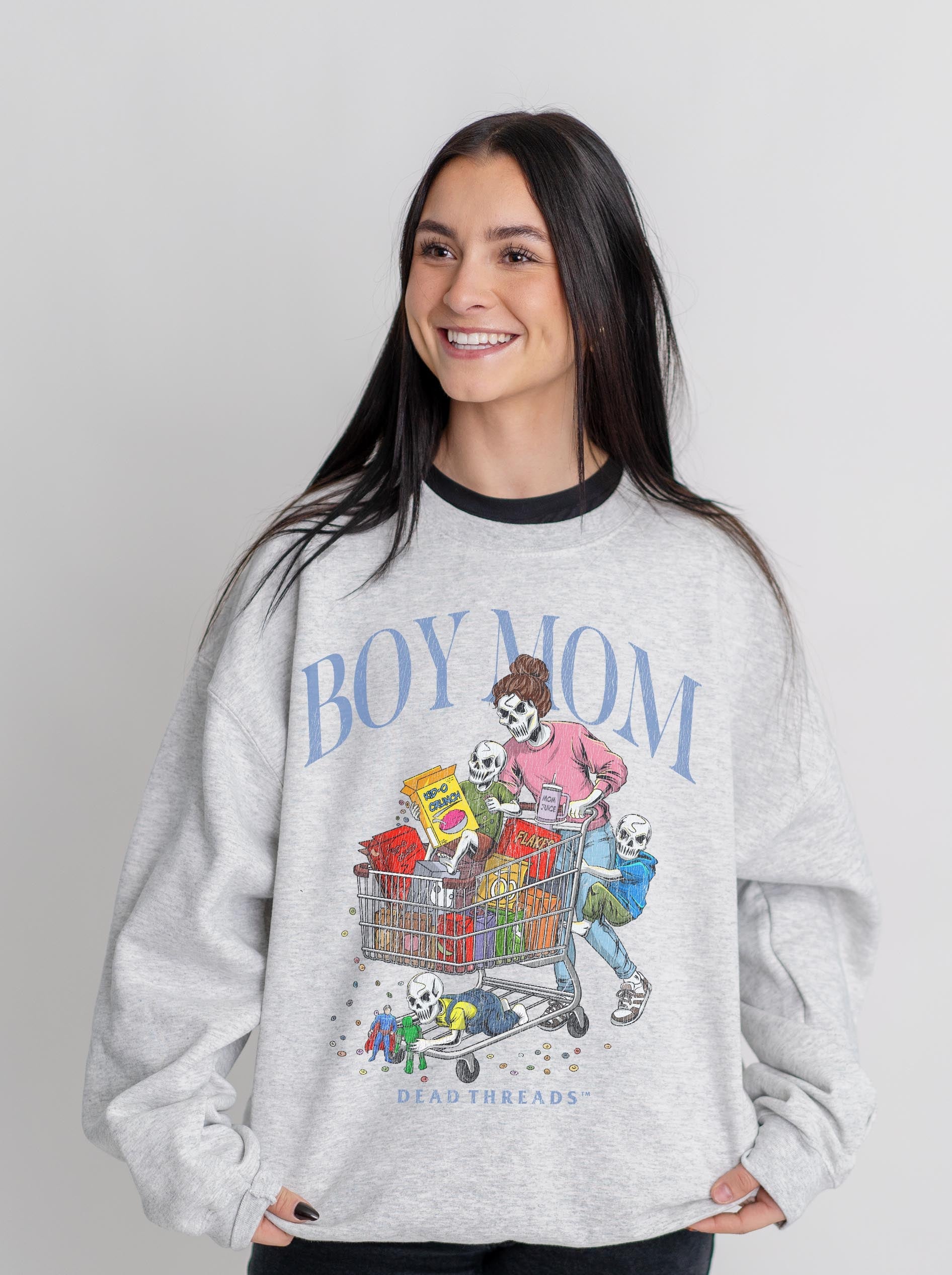 BOY MOM v3 - CREWNECK SWEATSHIRT – Sweatshirt – Dead Threads Apparel