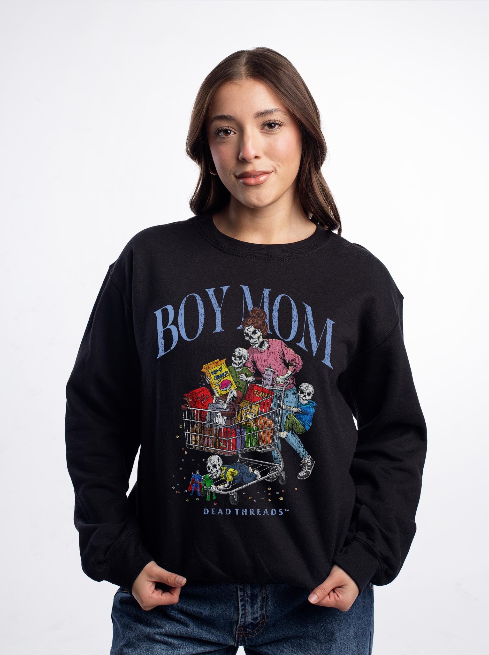 BOY MOM v3 - CREWNECK SWEATSHIRT – Sweatshirt – Dead Threads Apparel
