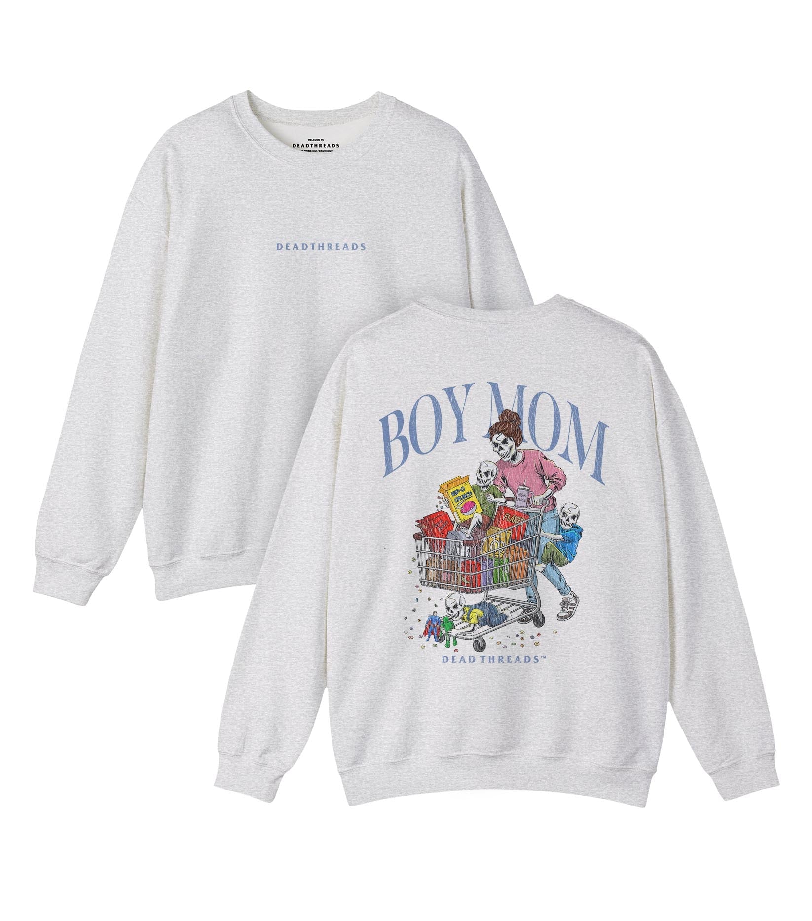 BOY MOM v3 - “DT ESSENTIAL" CREWNECK SWEATSHIRT – Sweatshirt – Dead Threads Apparel