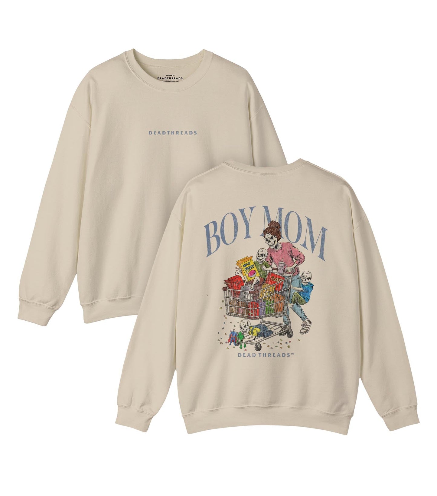 BOY MOM v3 - “DT ESSENTIAL" CREWNECK SWEATSHIRT – Sweatshirt – Dead Threads Apparel