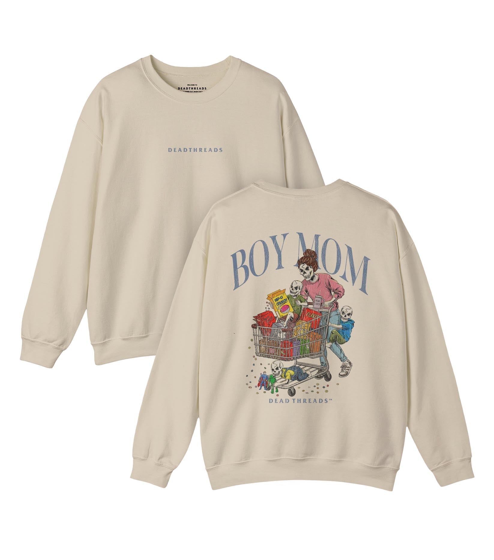 BOY MOM v3 - “DT ESSENTIAL" CREWNECK SWEATSHIRT – Sweatshirt – Dead Threads Apparel
