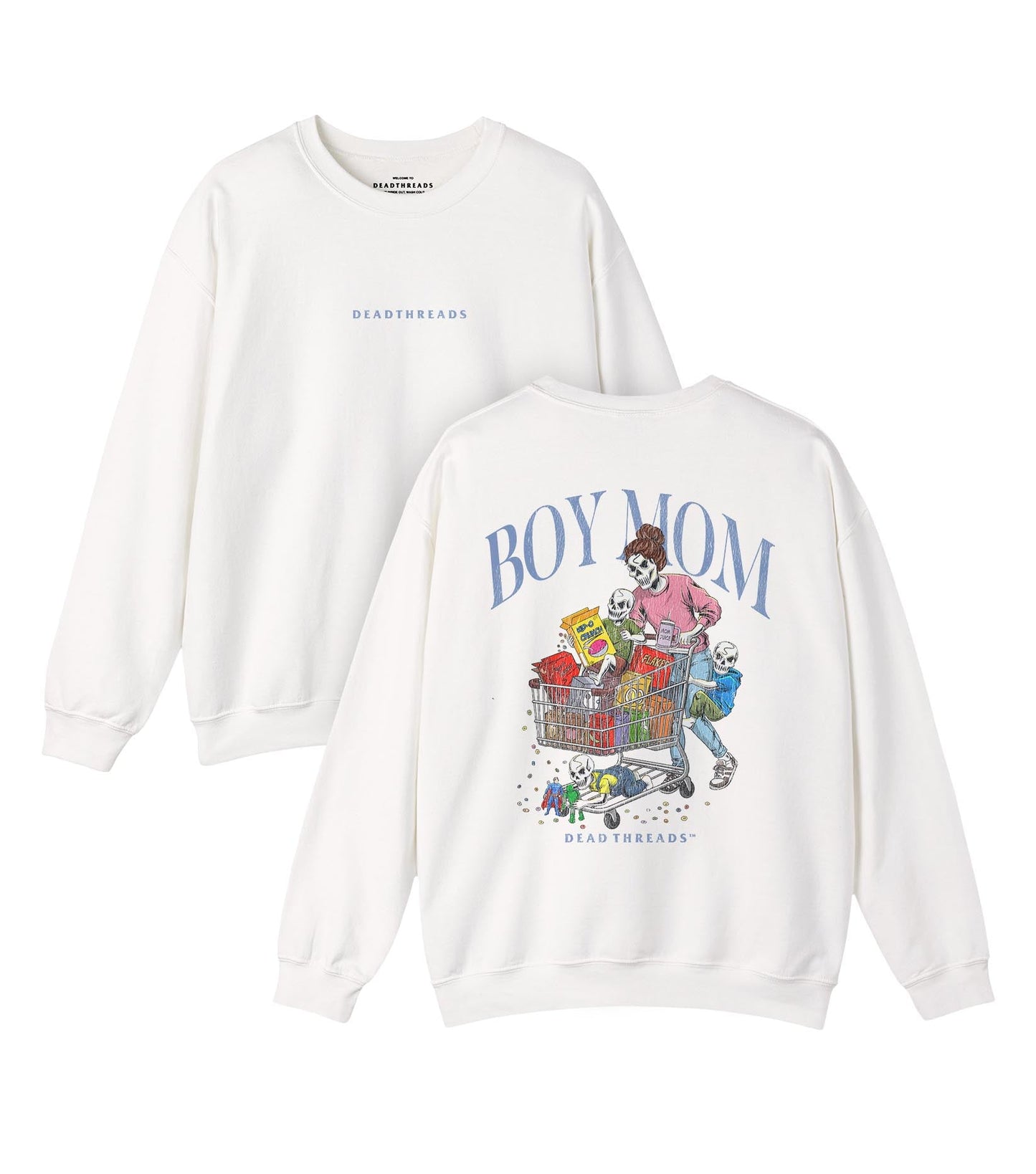 BOY MOM v3 - “DT ESSENTIAL" CREWNECK SWEATSHIRT – Sweatshirt – Dead Threads Apparel