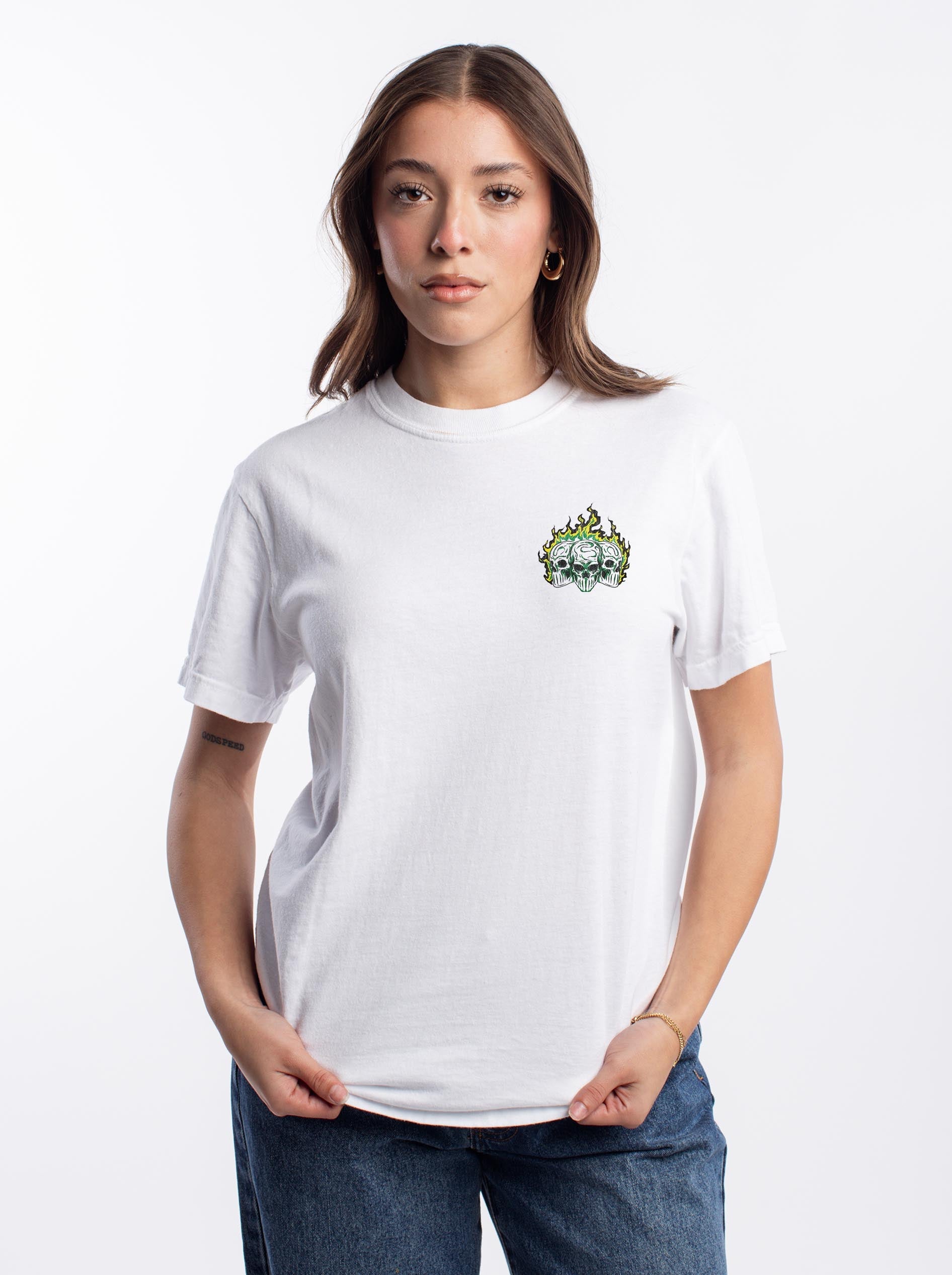 BRASIL SOCCER - “3 SKULL” PREMIUM T-SHIRT – T-Shirt – Dead Threads Apparel