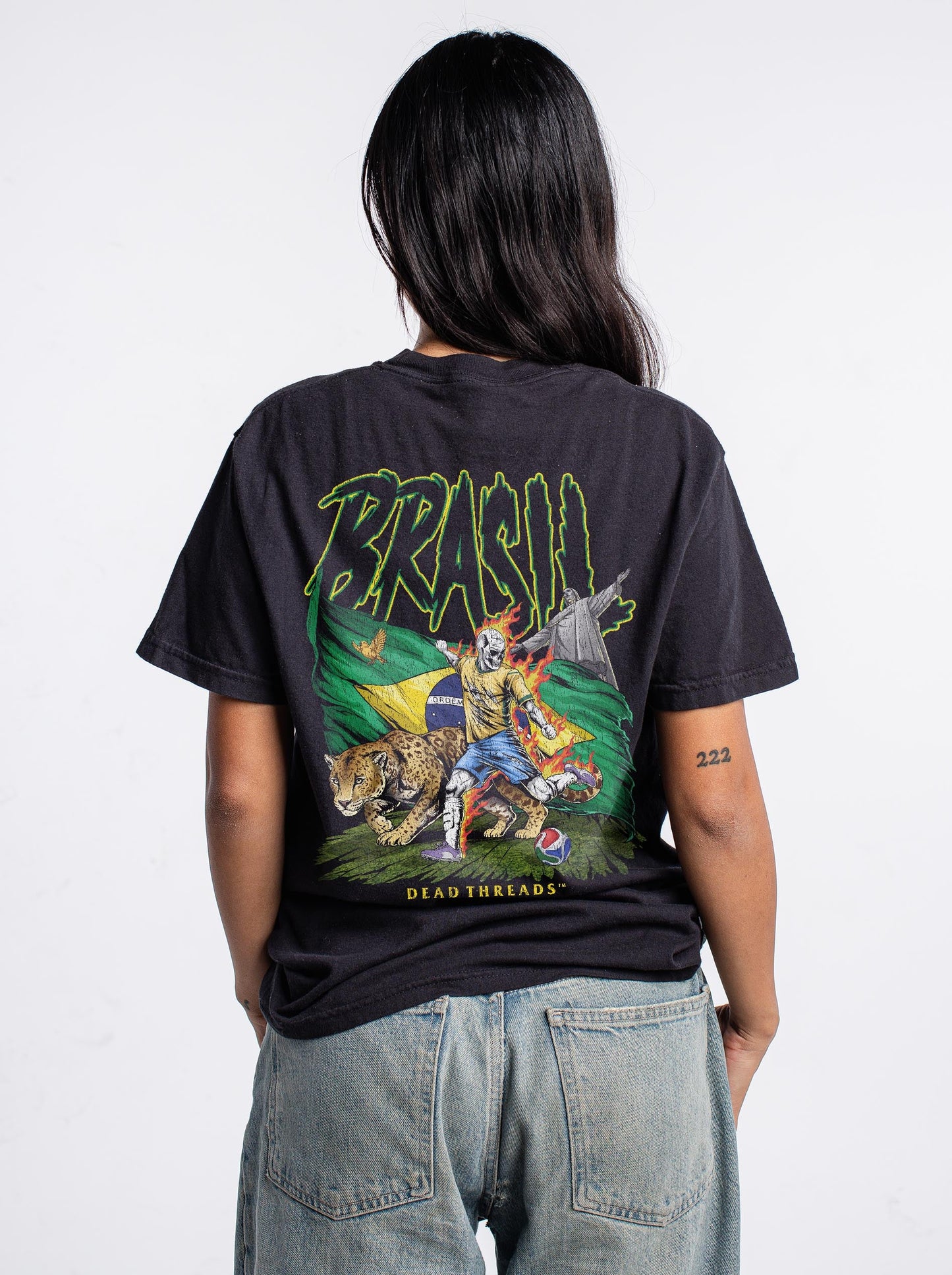 BRASIL SOCCER - “3 SKULL” PREMIUM T-SHIRT – T-Shirt – Dead Threads Apparel