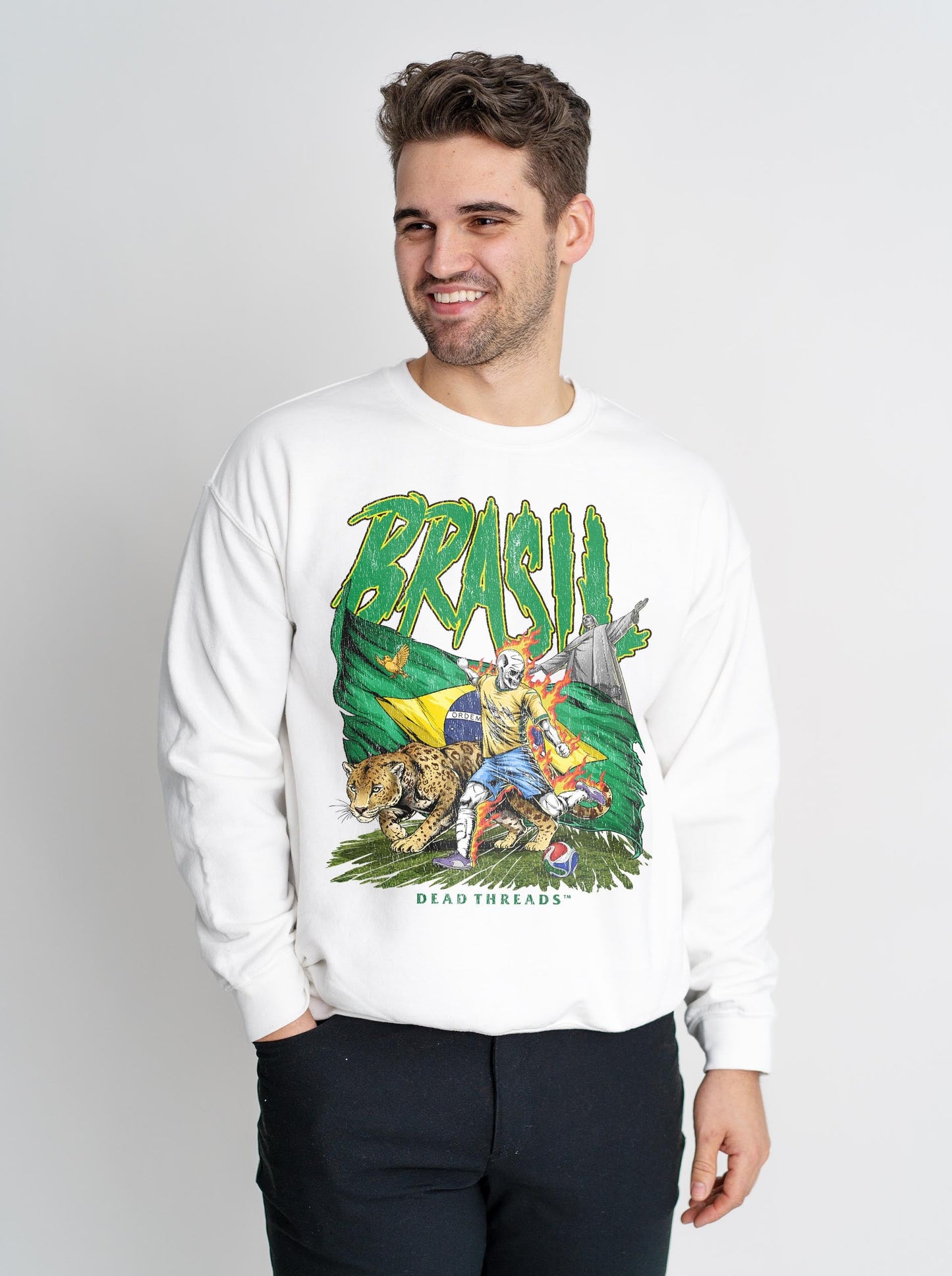 BRASIL SOCCER - CREWNECK SWEATSHIRT – Sweatshirt – Dead Threads Apparel