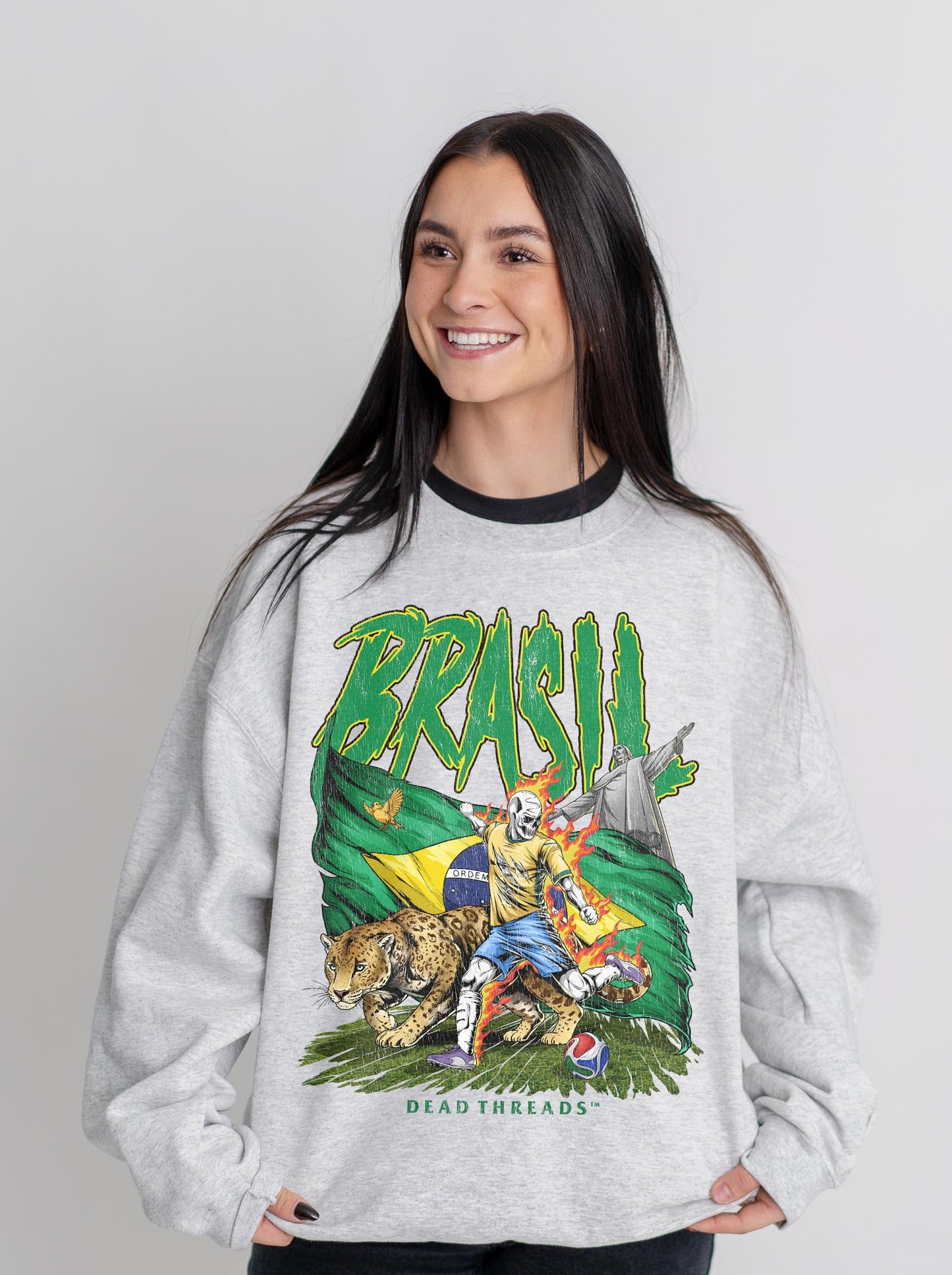 BRASIL SOCCER - CREWNECK SWEATSHIRT – Sweatshirt – Dead Threads Apparel