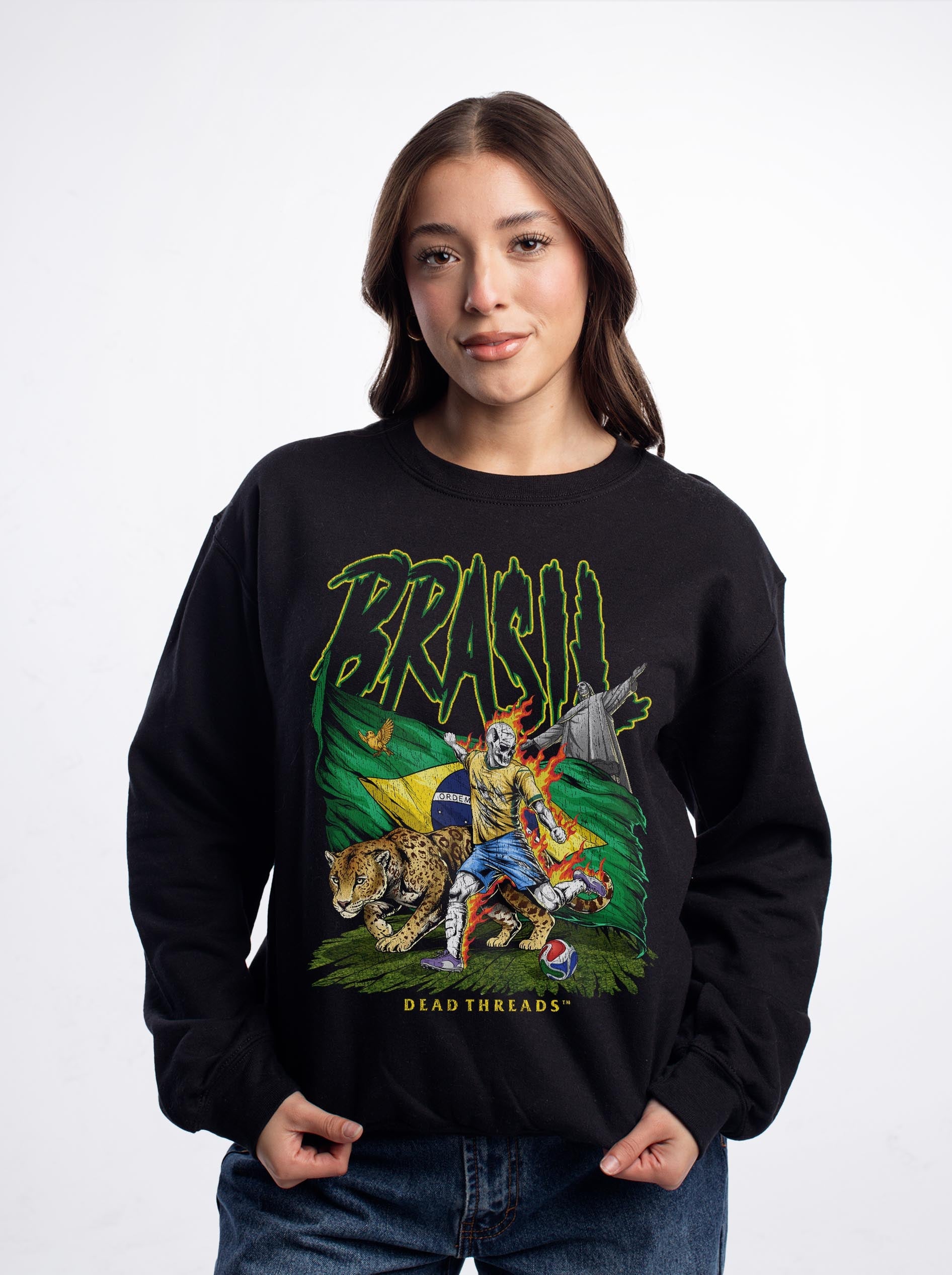 BRASIL SOCCER - CREWNECK SWEATSHIRT – Sweatshirt – Dead Threads Apparel