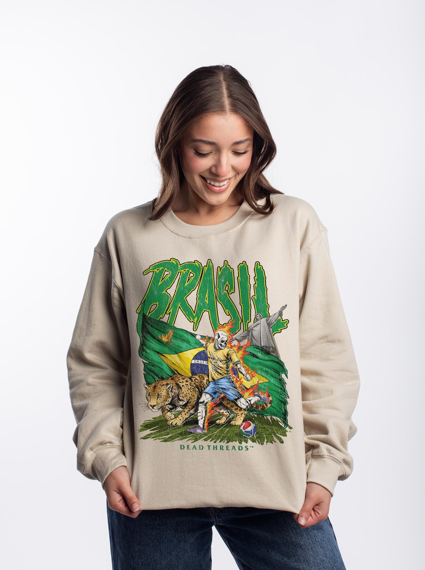 BRASIL SOCCER - CREWNECK SWEATSHIRT – Sweatshirt – Dead Threads Apparel