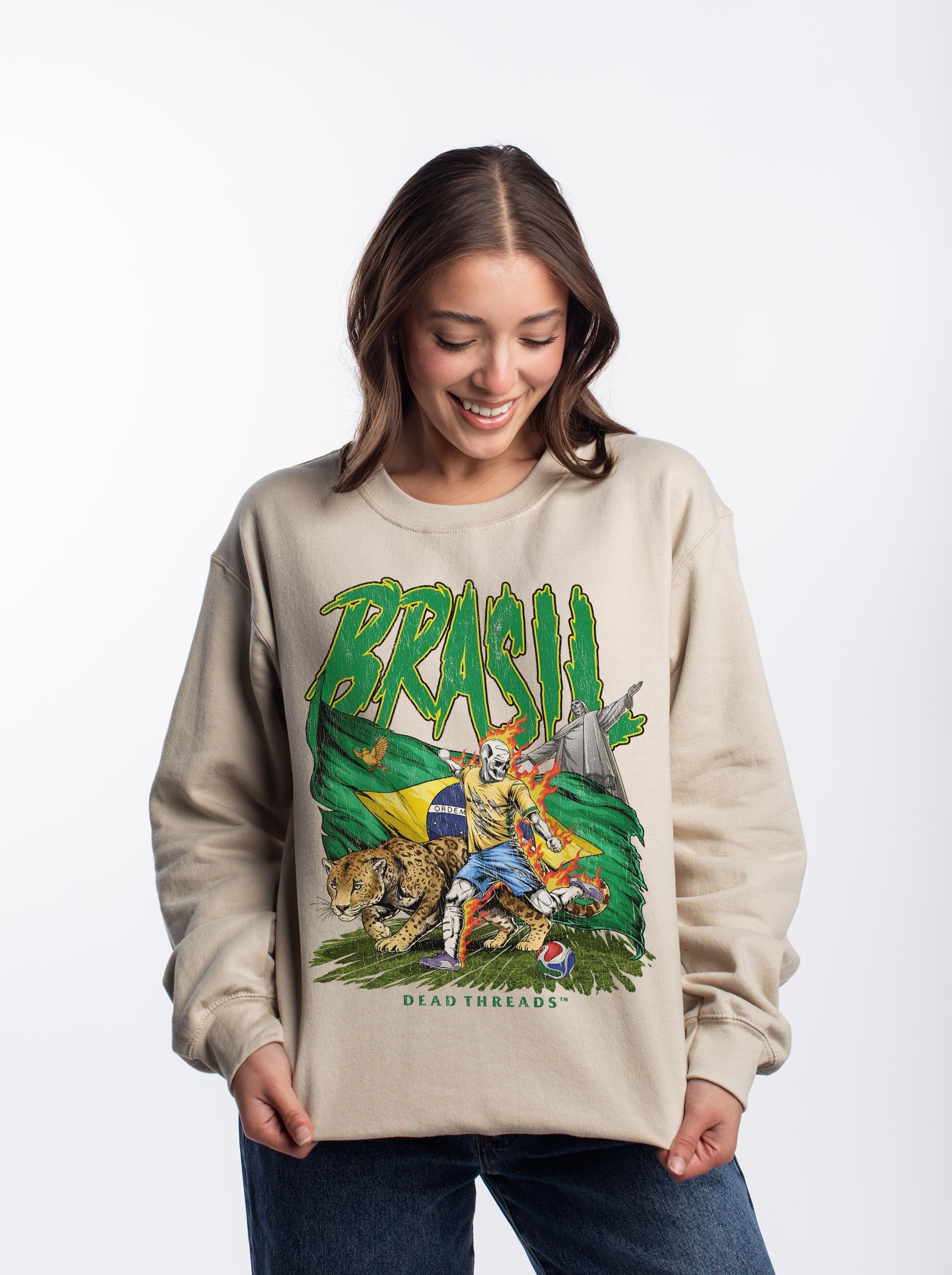 BRASIL SOCCER - CREWNECK SWEATSHIRT – Sweatshirt – Dead Threads Apparel