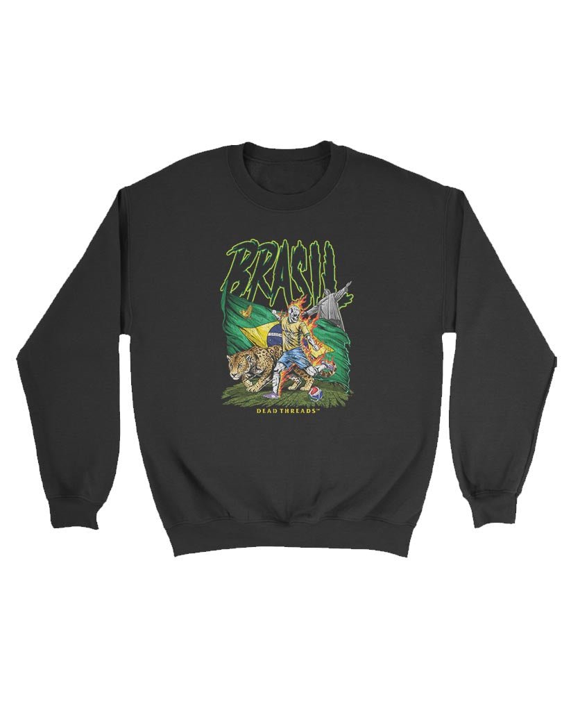 BRASIL SOCCER - KIDS CREWNECK SWEATSHIRT – Kids clothes – Dead Threads Apparel